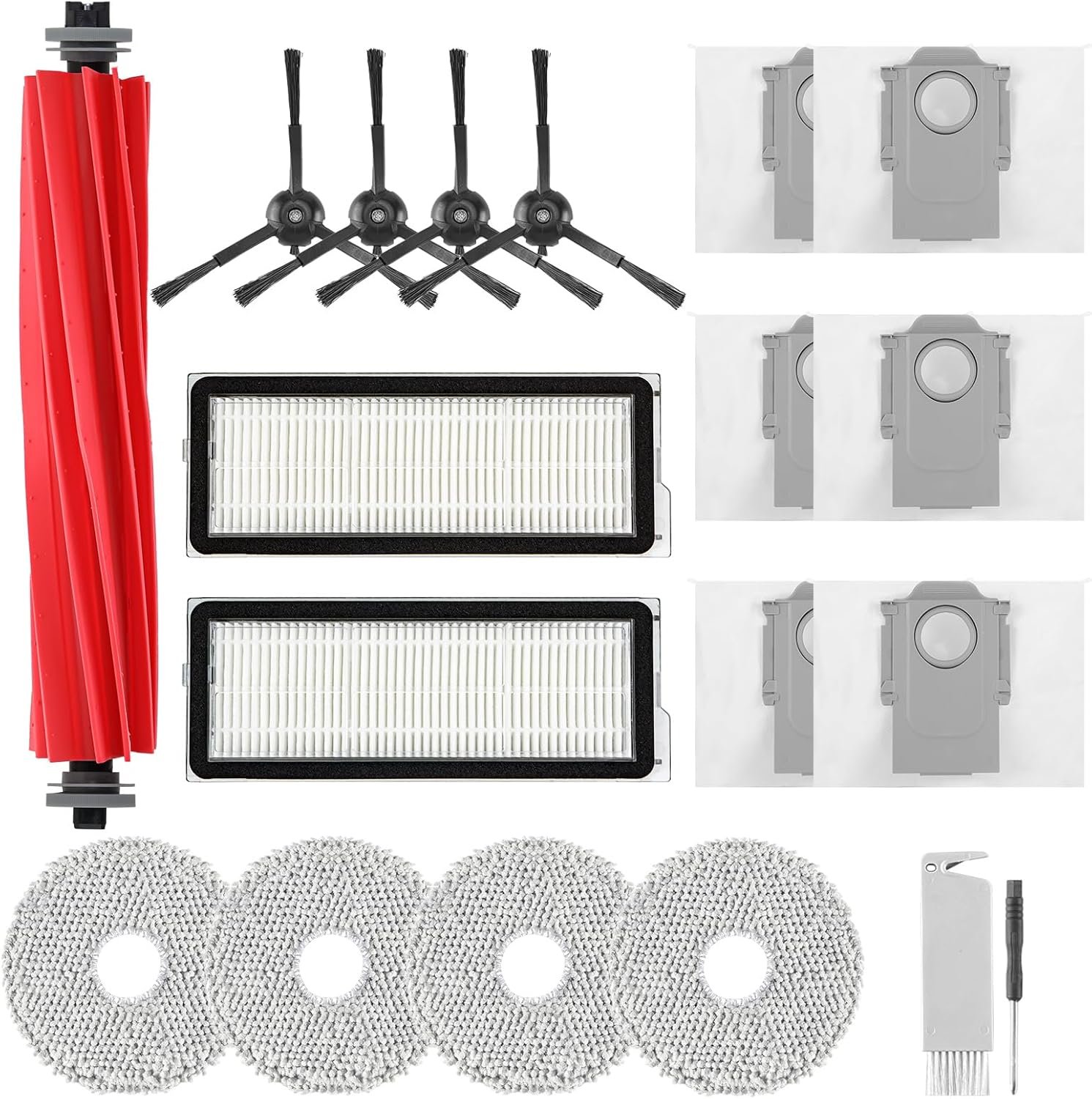 Complete Roborock Vacuum Maintenance Kit - 18 Essential Replacement Parts