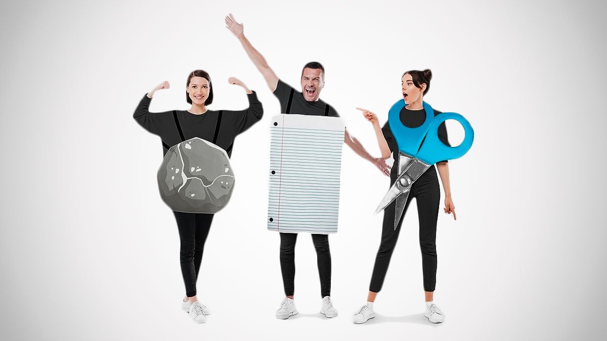 Rock Paper Scissors Group Costume