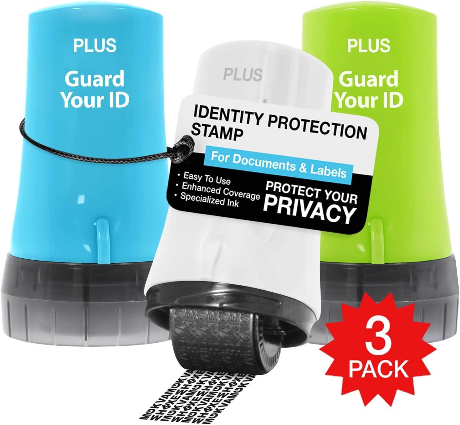 Roll Away Identity Theft: 3-Pack Confidential Security Stamps