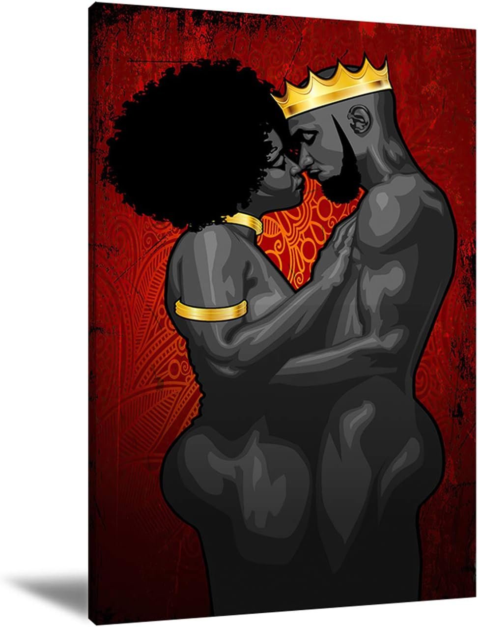 Royal Love: African King & Queen Wall Art