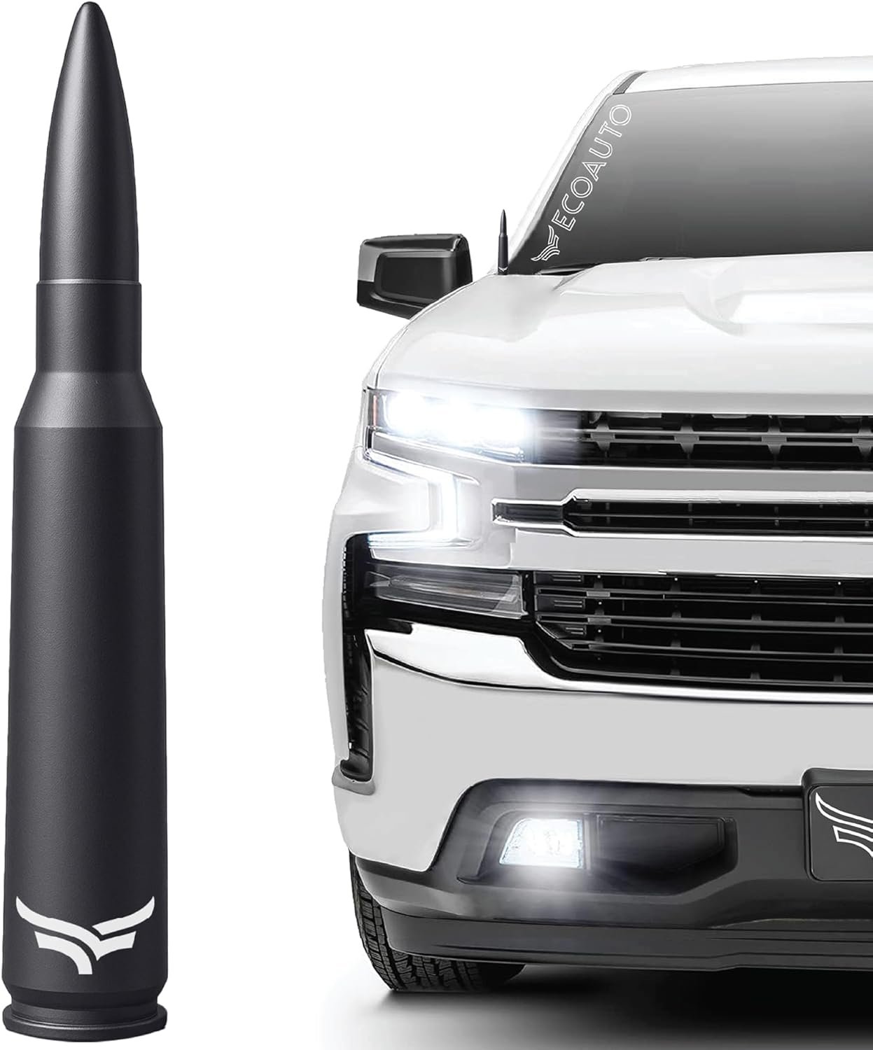 Rugged 50 Cal Bullet Antenna for Silverado & Sierra