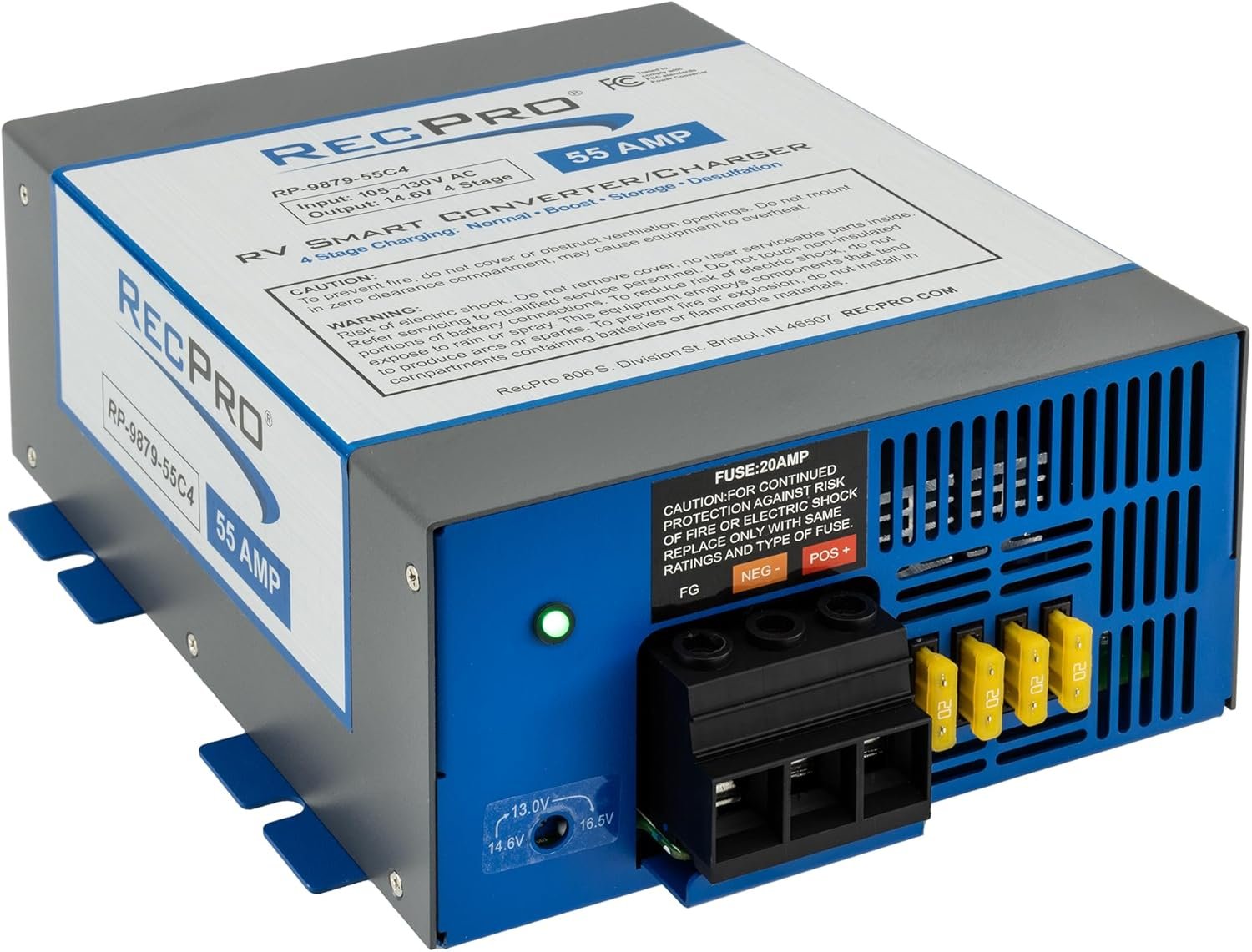 Keep Your RV Powered: 55-Amp Smart Power Converter