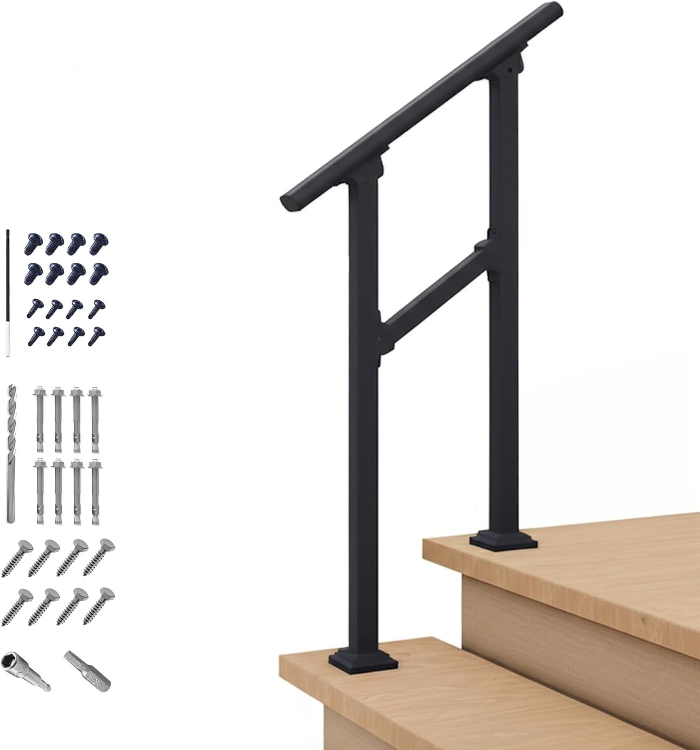 Safe Steps Handrail Kit - Sturdy Outdoor & Indoor Stair Support