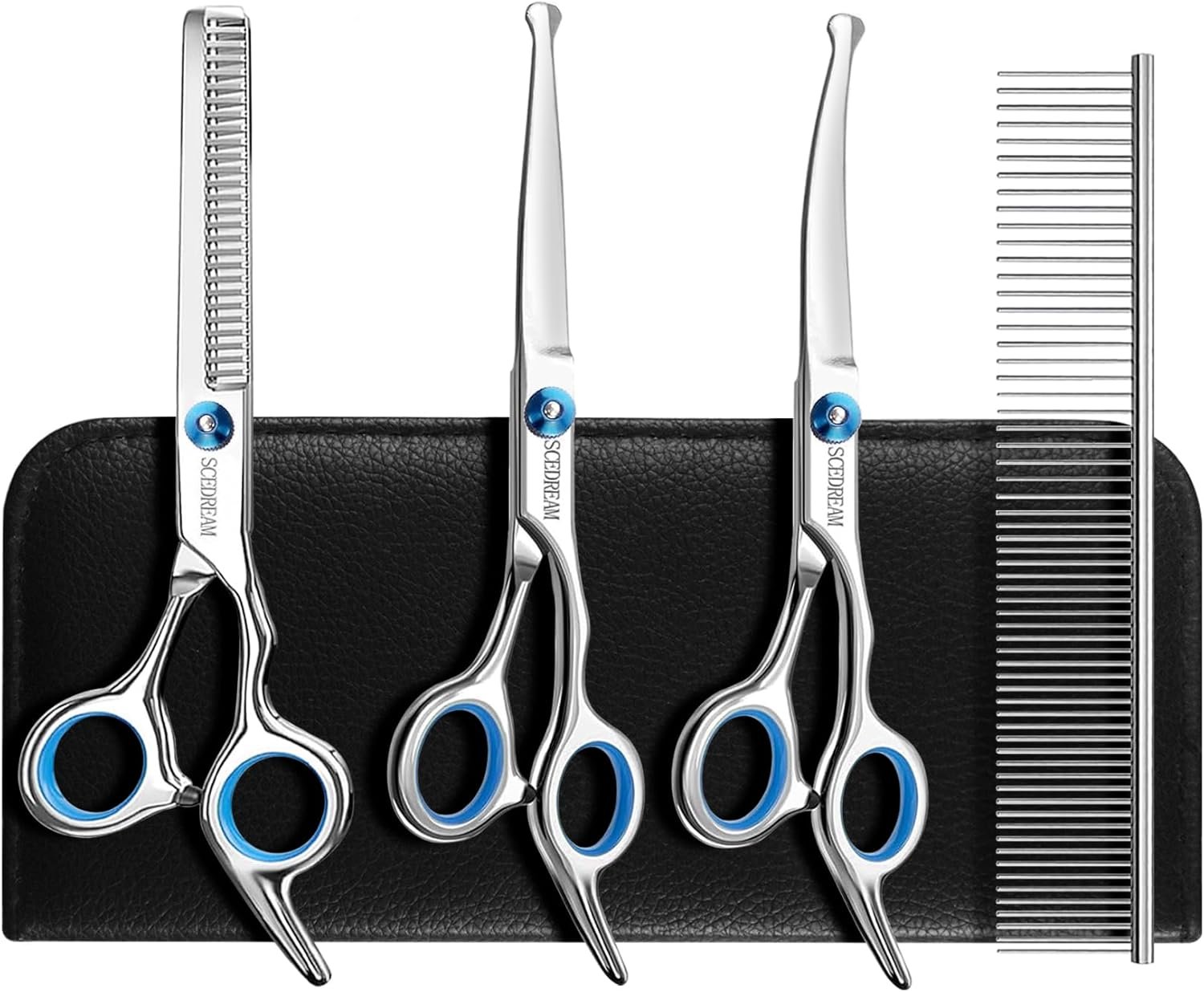 Safety Dog Grooming Scissors Set - Professional Pet Shears