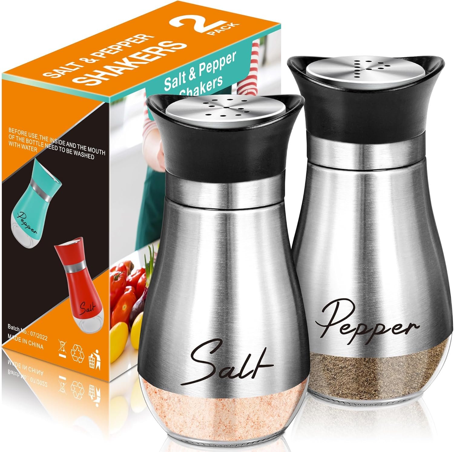 Sleek Salt and Pepper Shakers Set for Your Kitchen