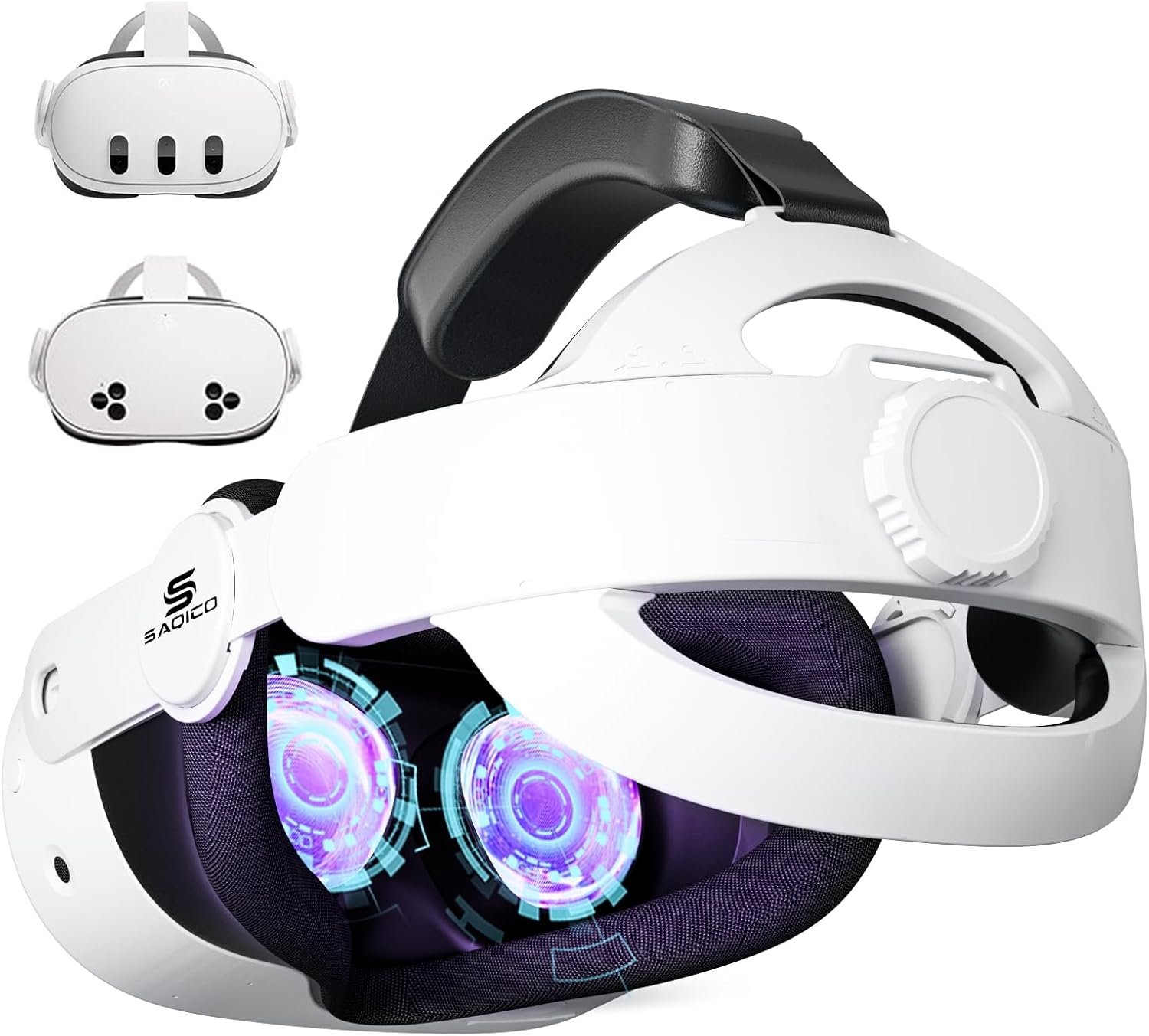 Pressure-Free Comfort: Saqico Head Strap for Quest 3