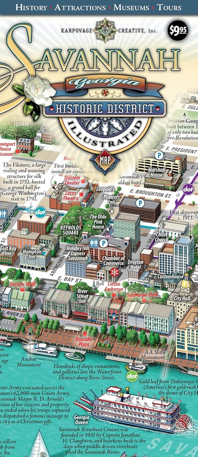 Explore Savannah with This Illustrated Historic Map