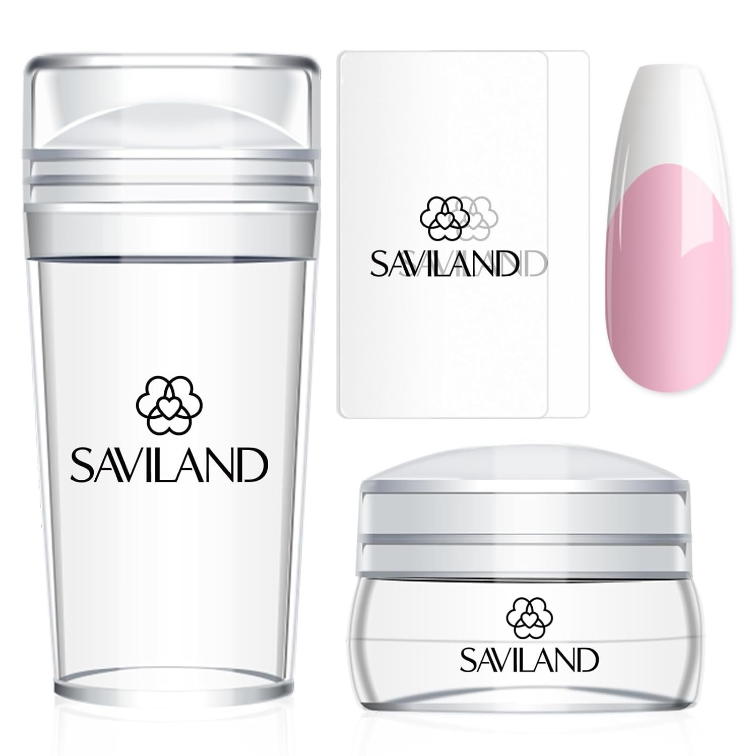 SAVILAND French Tip Nail Stamp Kit for Stunning Manicures