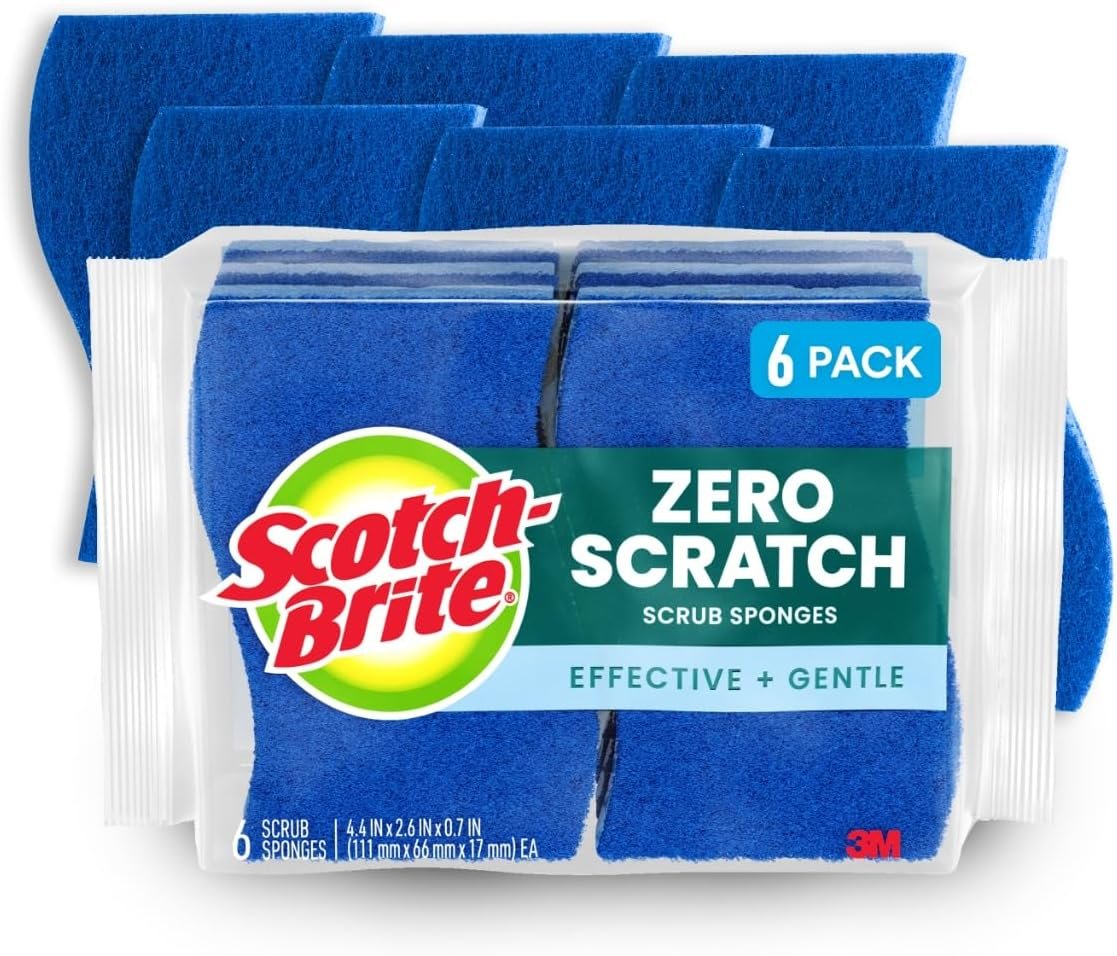 Scotch-Brite Zero Scratch Scrub Sponge – 6 Pack