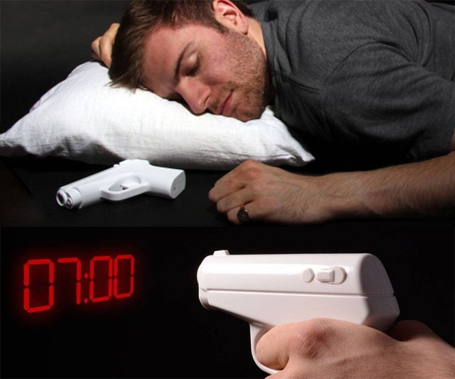 Secret Agent Projection Gun Alarm Clock