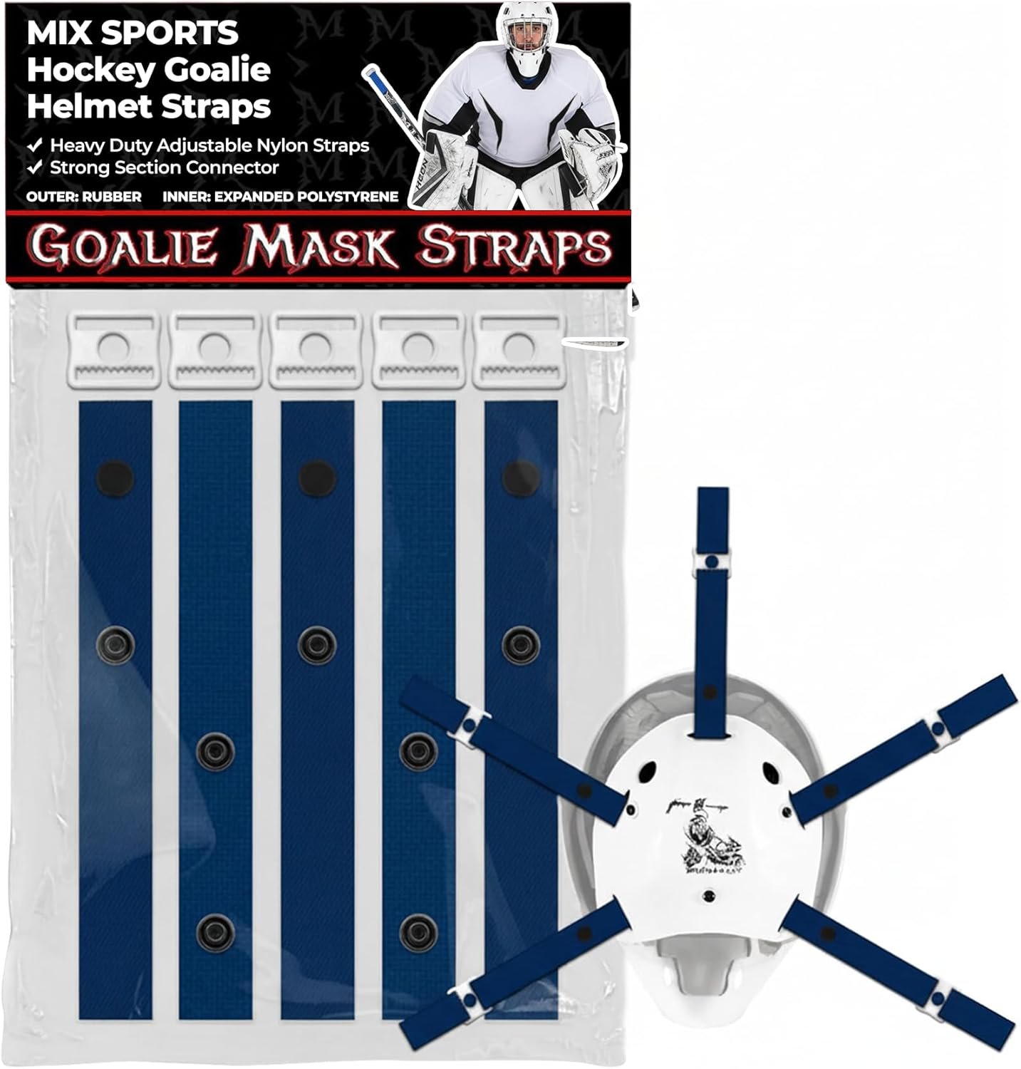 Secure Fit Hockey Goalie Helmet Straps