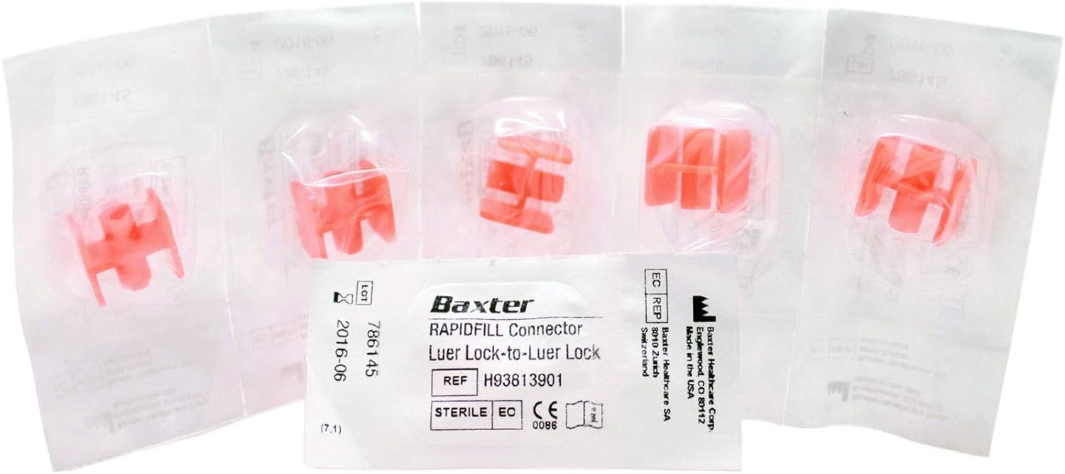 Secure Luer Lock Connectors for Fluid Transfers (Pack of 5)