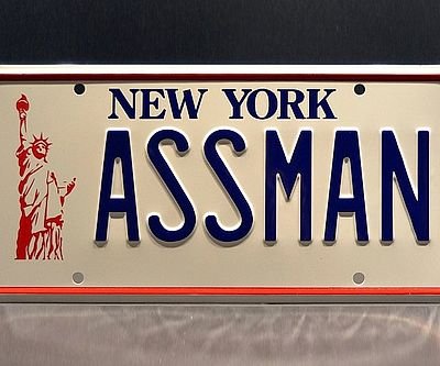 Seinfeld Kramer’s Ass Man License Plate