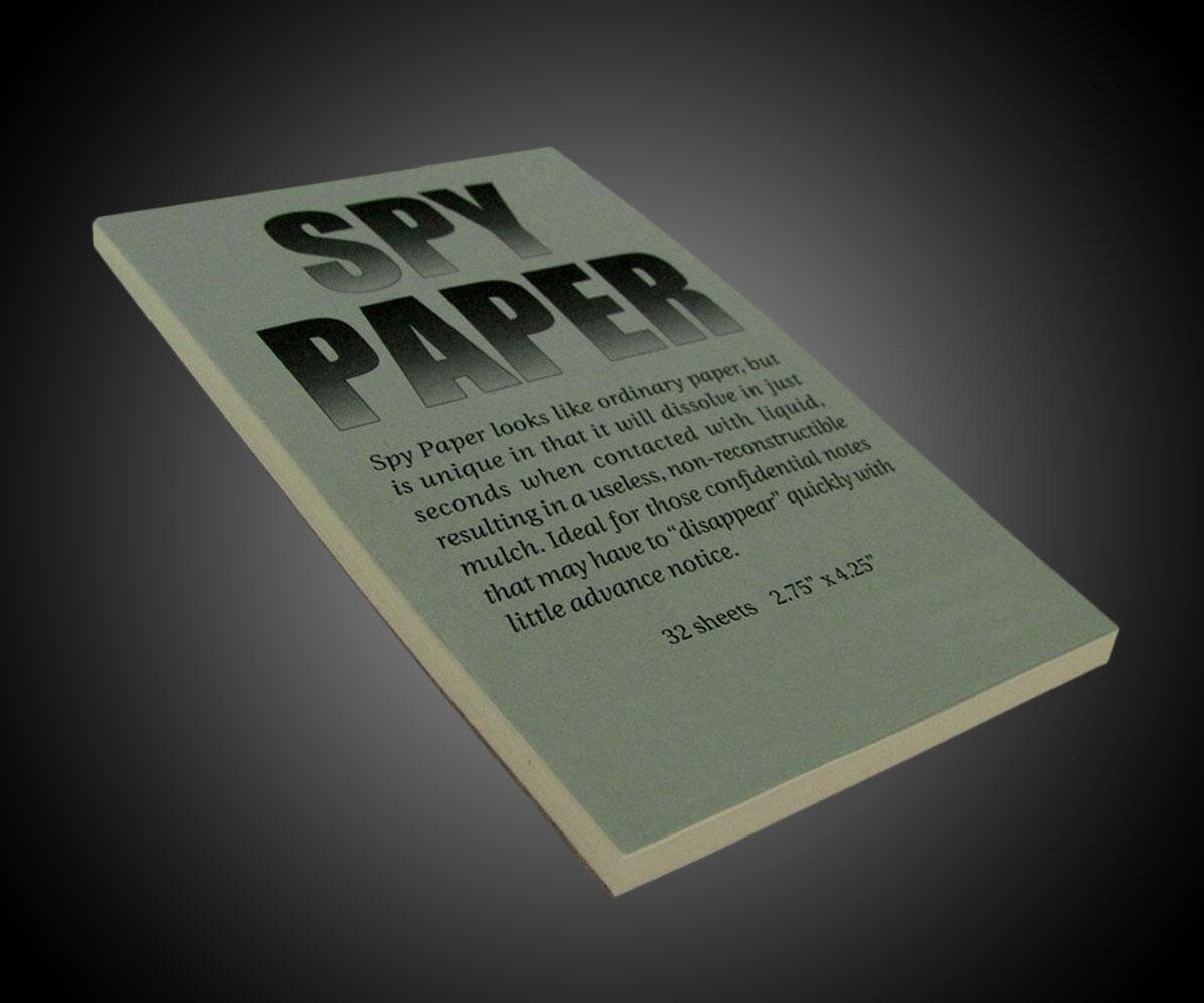 Self-Destructing Spy Paper