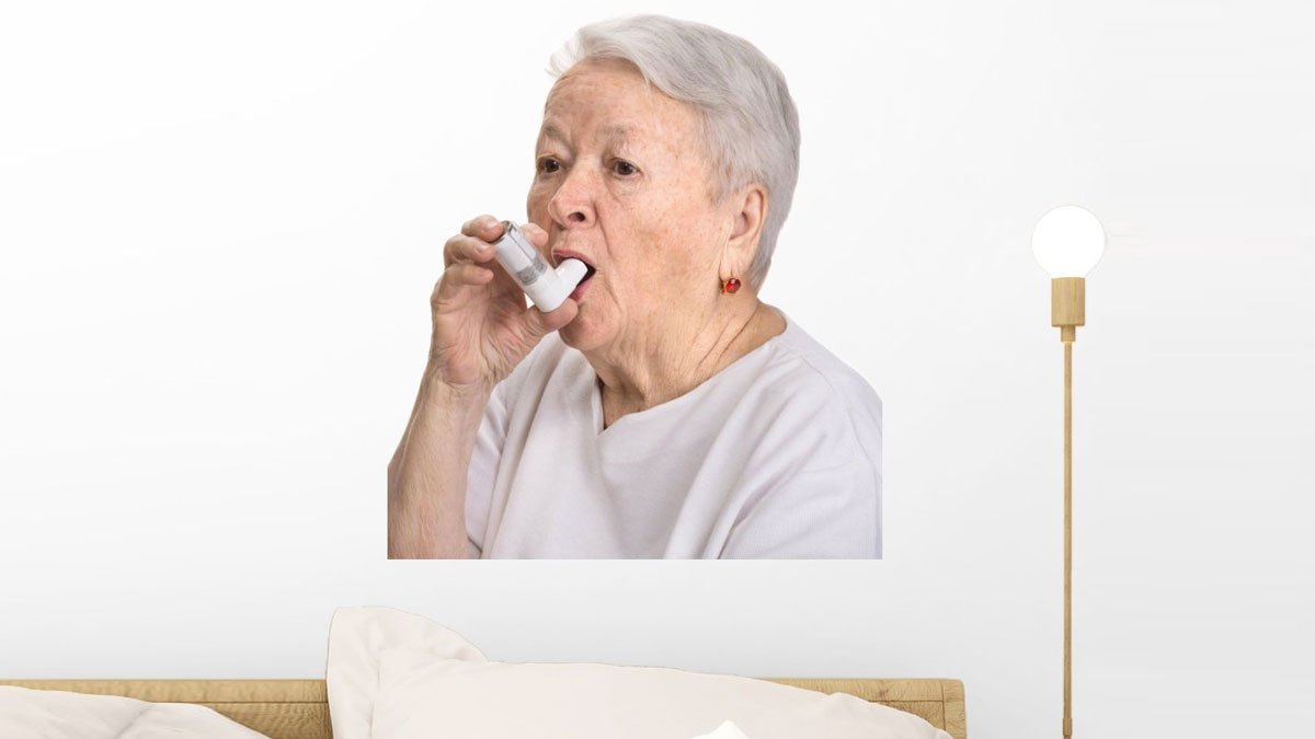 Senior Woman with Asthma Wall Mural