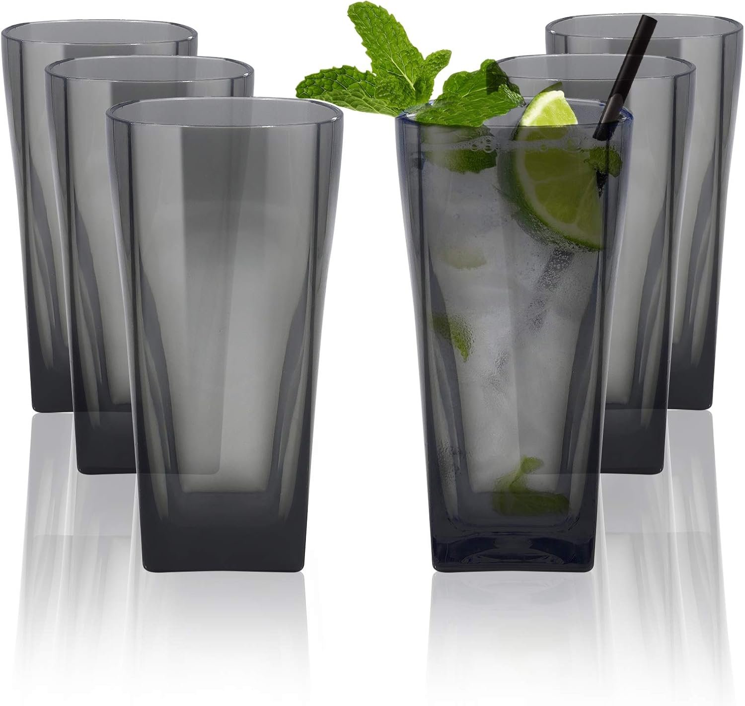 Shatterproof 20oz Tumblers - Clear Plastic Glass Set