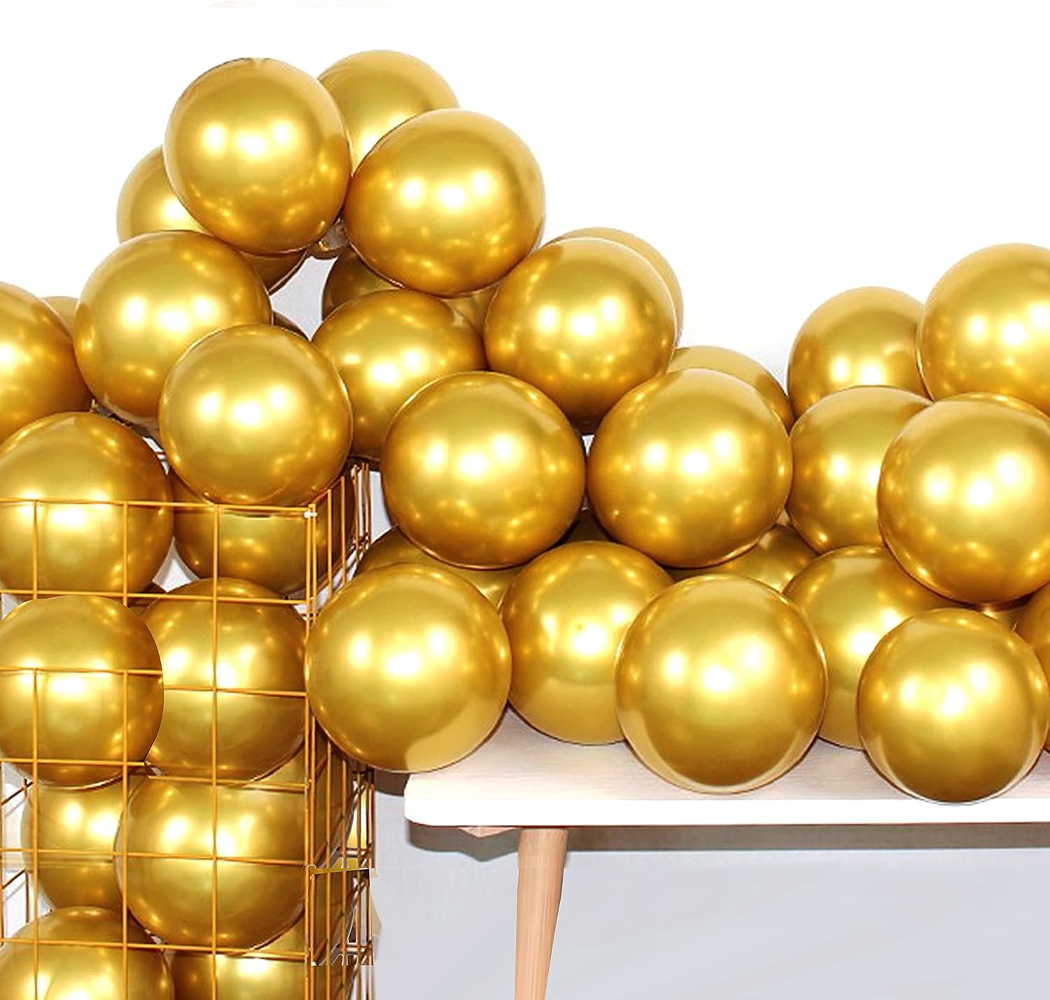 Shiny Metallic Chrome Balloons - 100 Pack for Stunning Party Decorations