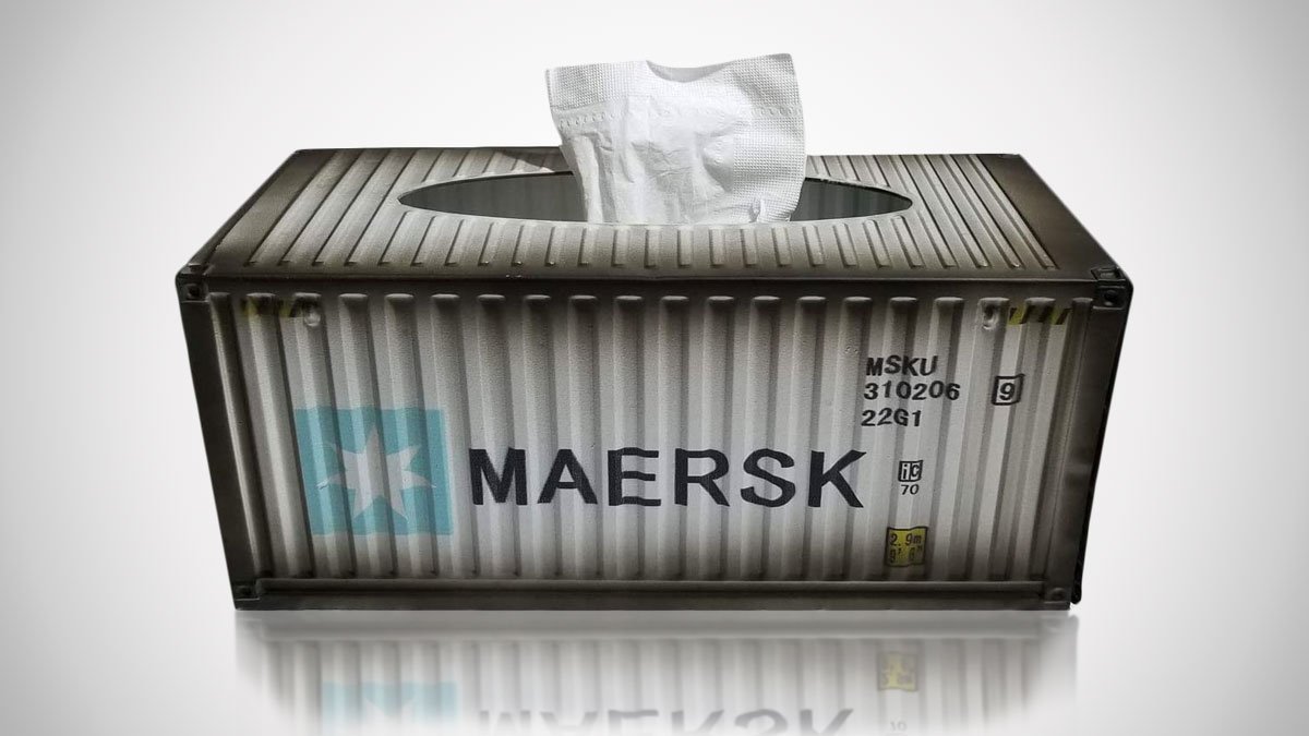Shipping Container Tissue Box Cover