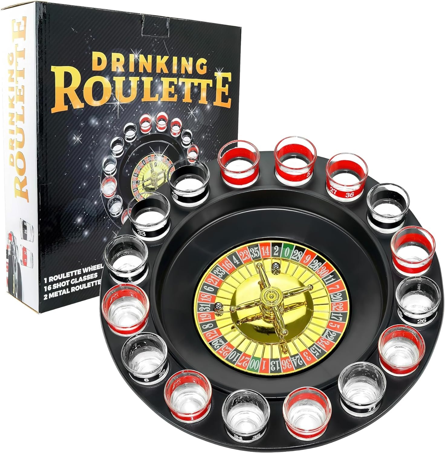 Spin to Sip: Shot Glass Roulette Game Set
