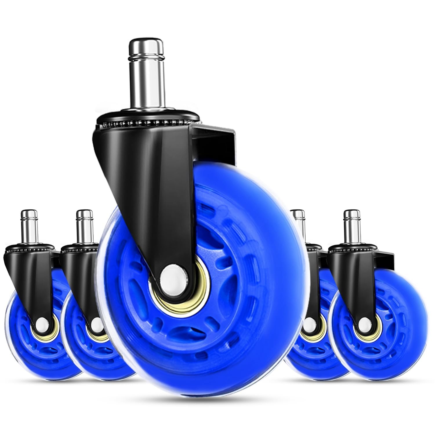 Silent Heavy-Duty Office Chair Wheels - Universal Fit