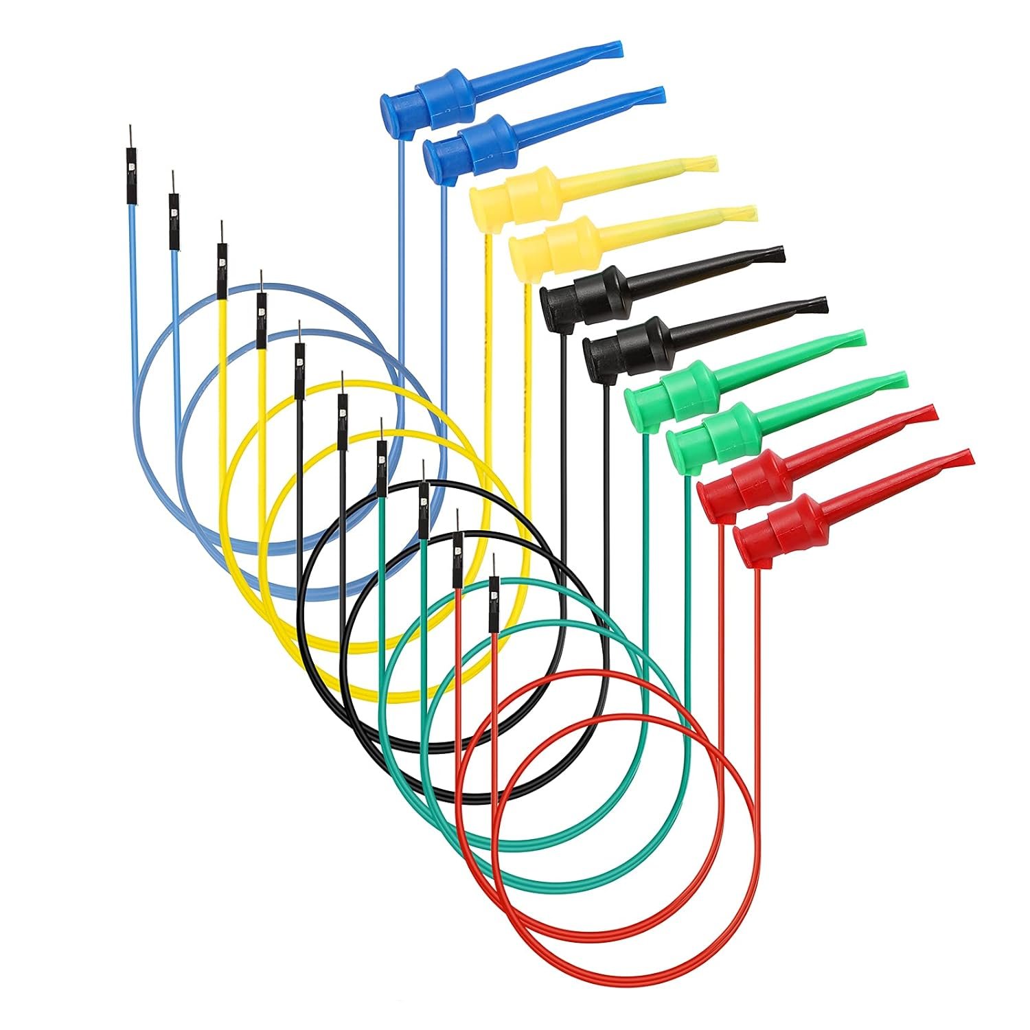 Silicone Jumper Wires - Color-Coded Test Leads for Easy Electrical Projects