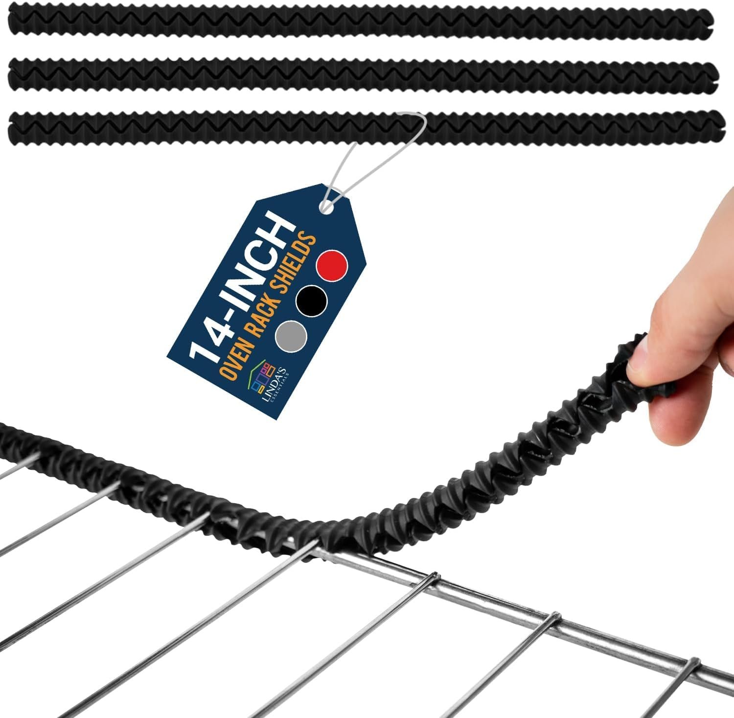 Heat-Resistant Silicone Oven Rack Protectors (3 Pack)