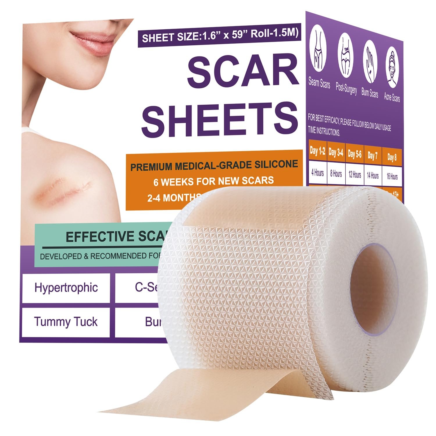 Silicone Scar Sheets for Smooth Skin Recovery