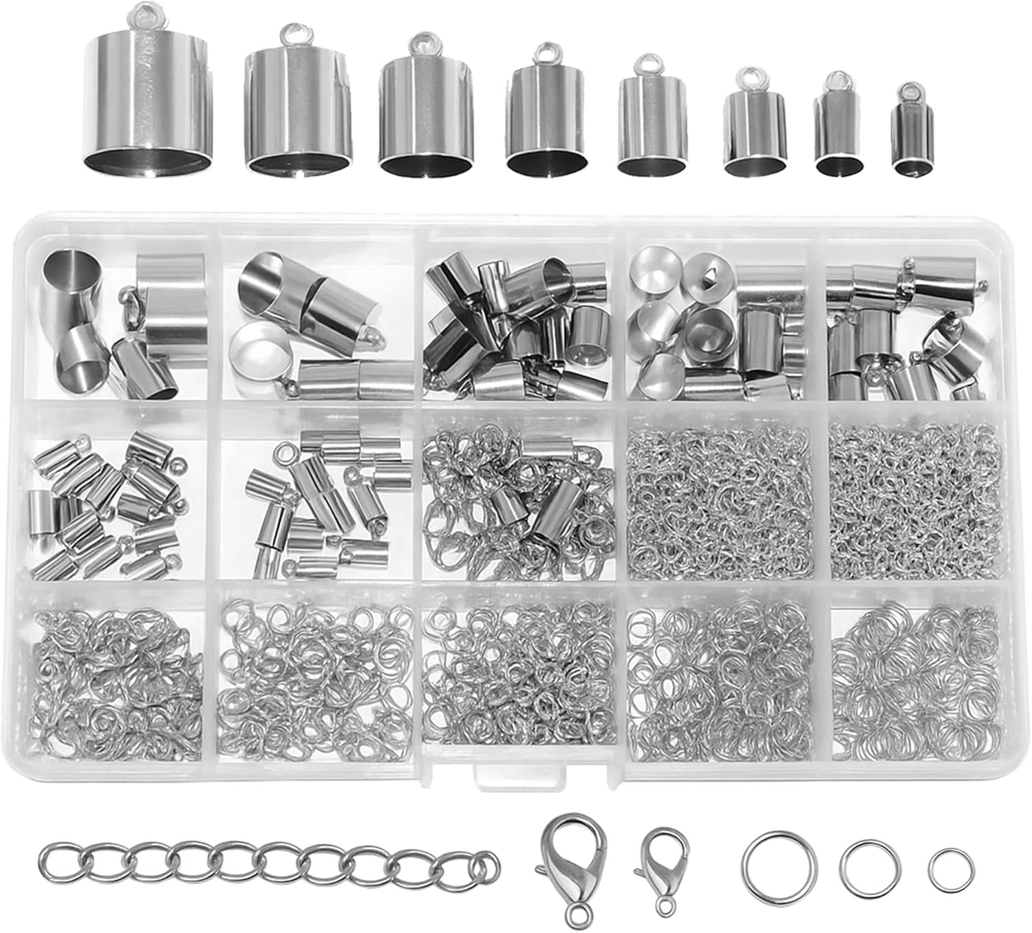 Craft Your Unique Jewelry with Silver Tone Cord End Caps