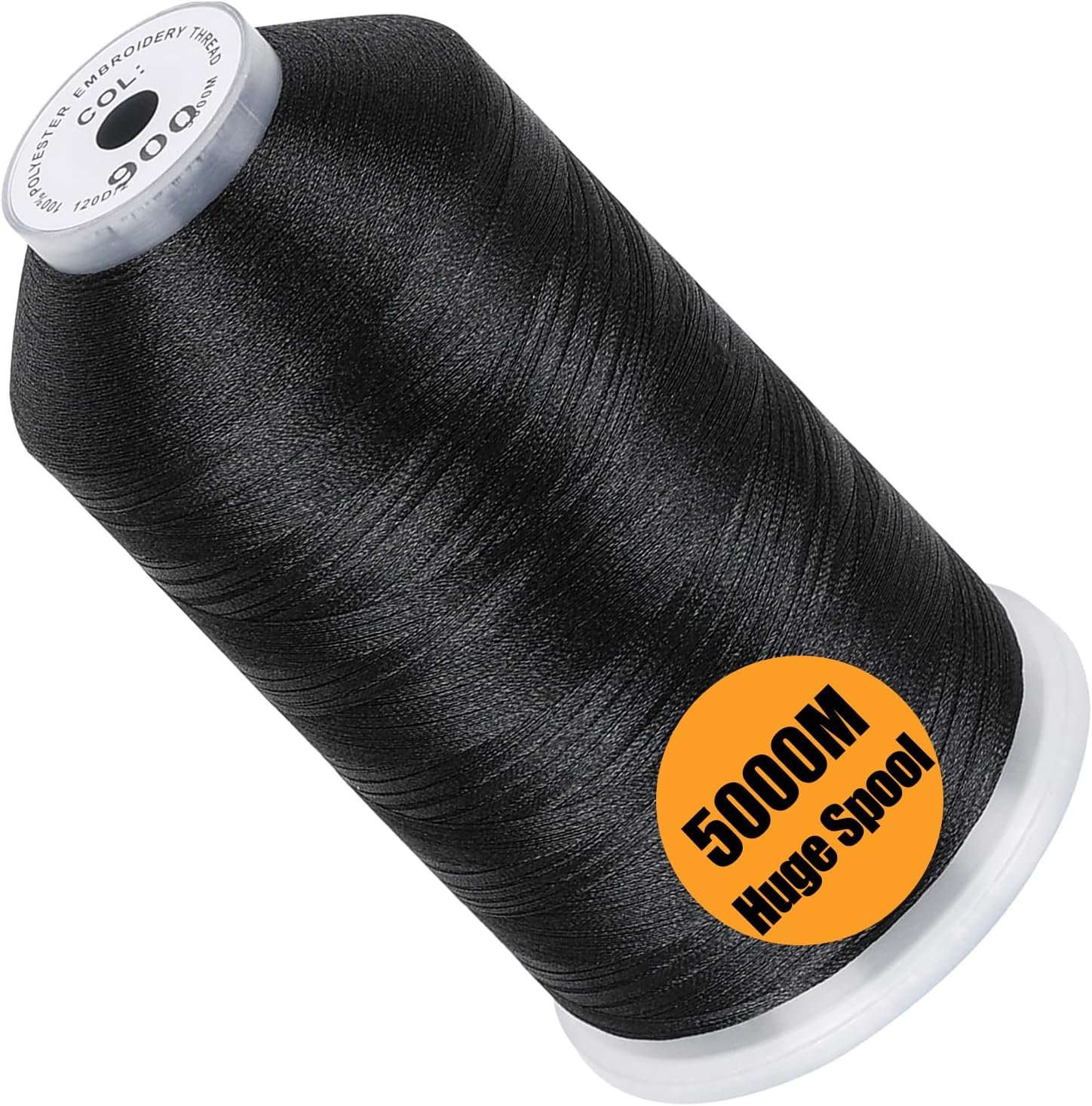 Single Huge Spool Polyester Embroidery Thread - 5000M