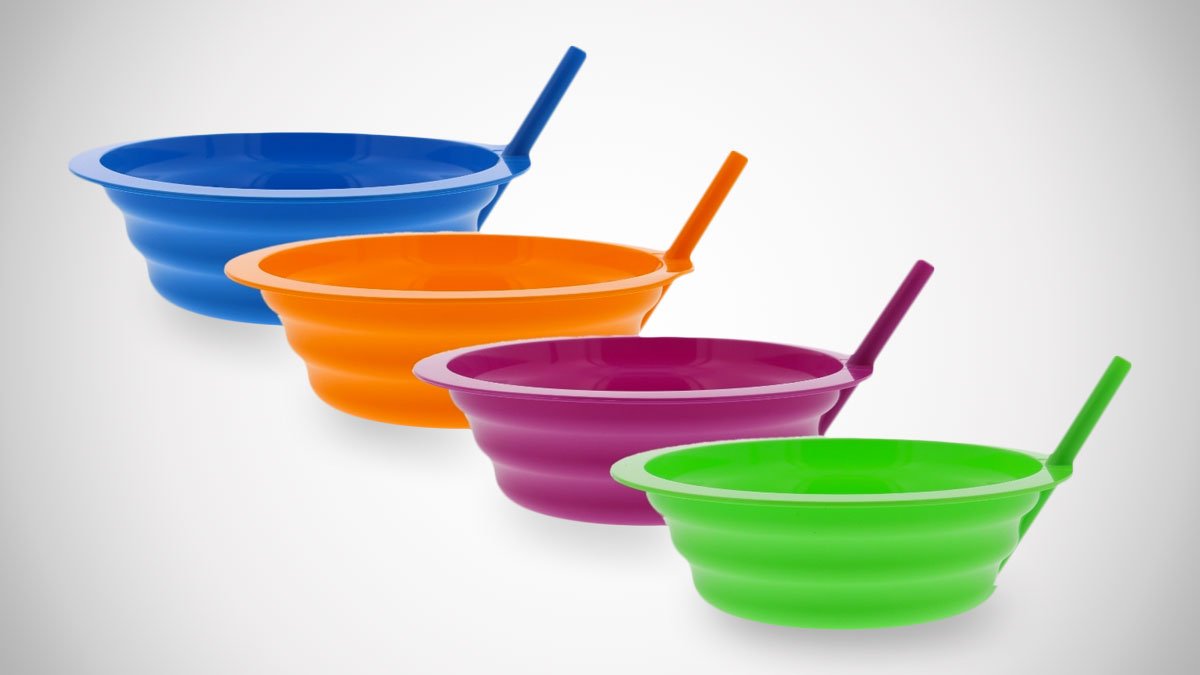 Sip-A-Bowl - Cereal Bowl with Built-in Straw