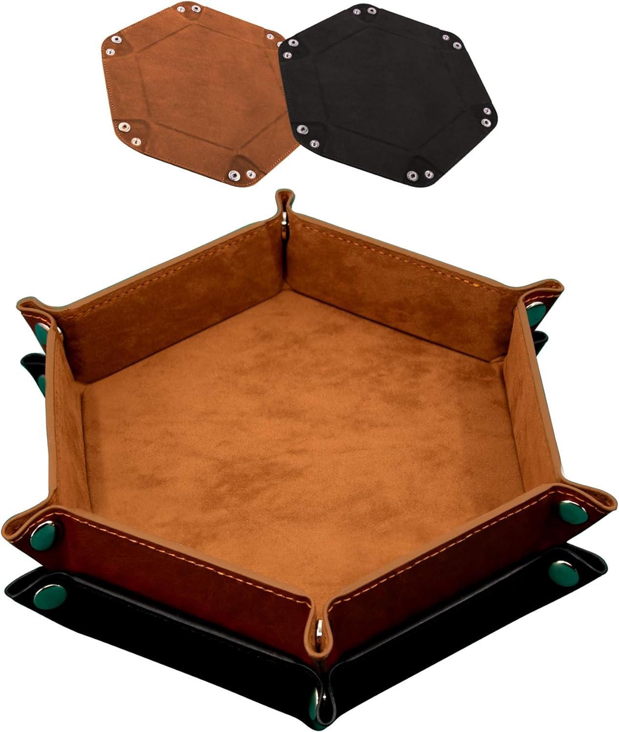 SIQUK Hexagon Dice Tray Set for RPGs & Tabletop Games