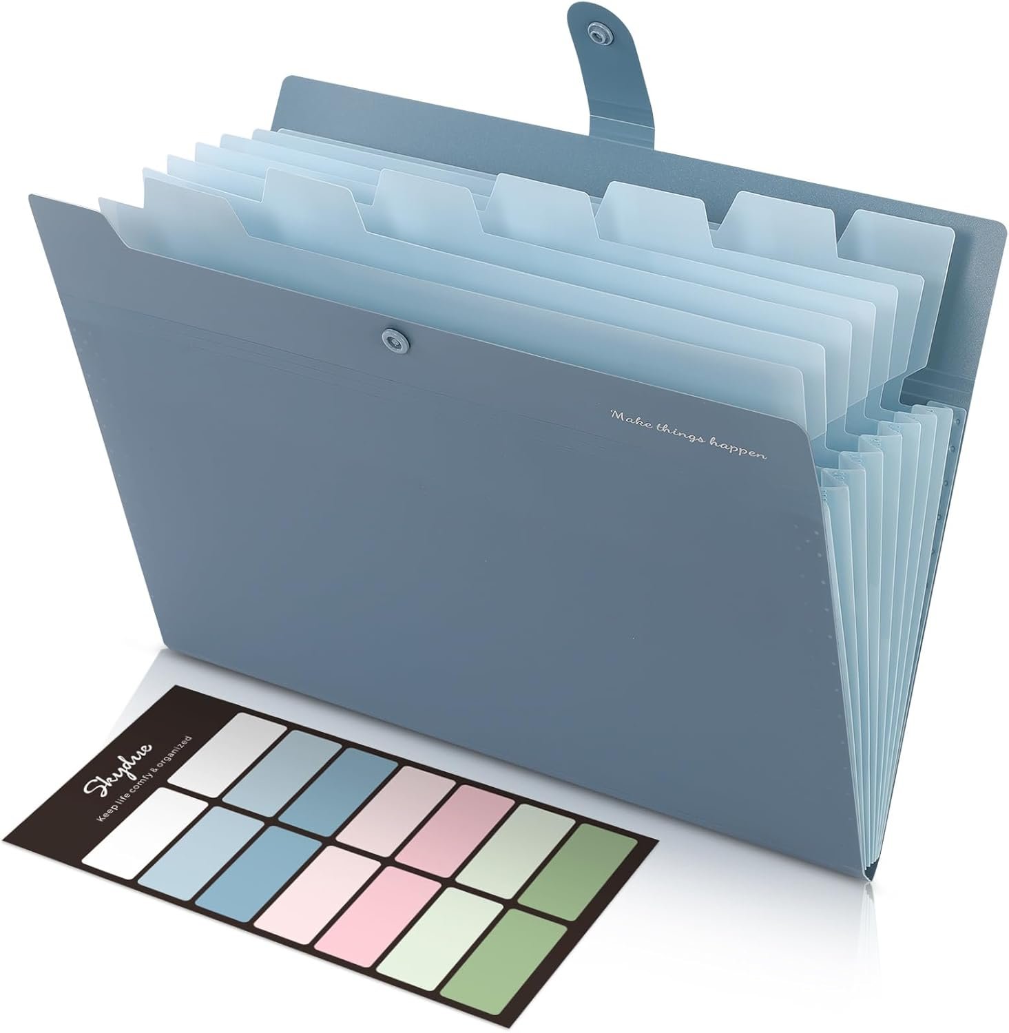 Versatile Expanding File Organizer with 8 Pockets