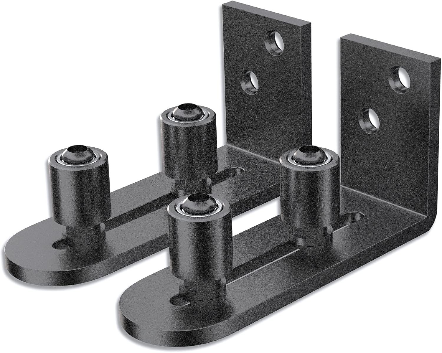 Smooth Sliding: Barn Door Floor Guide with Adjustable Roller (2-Pack)