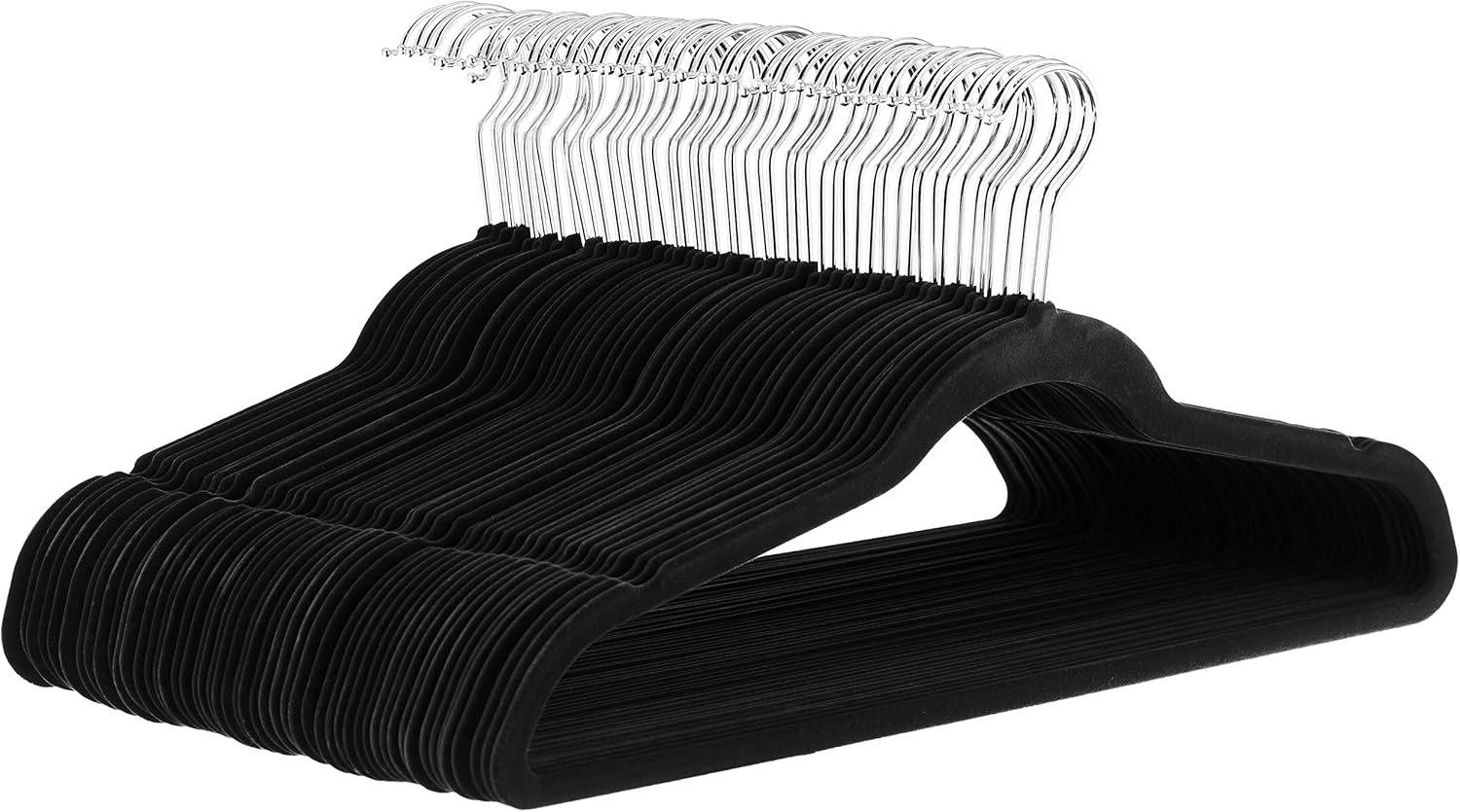 Slim Velvet Hangers That Keep Clothes in Place