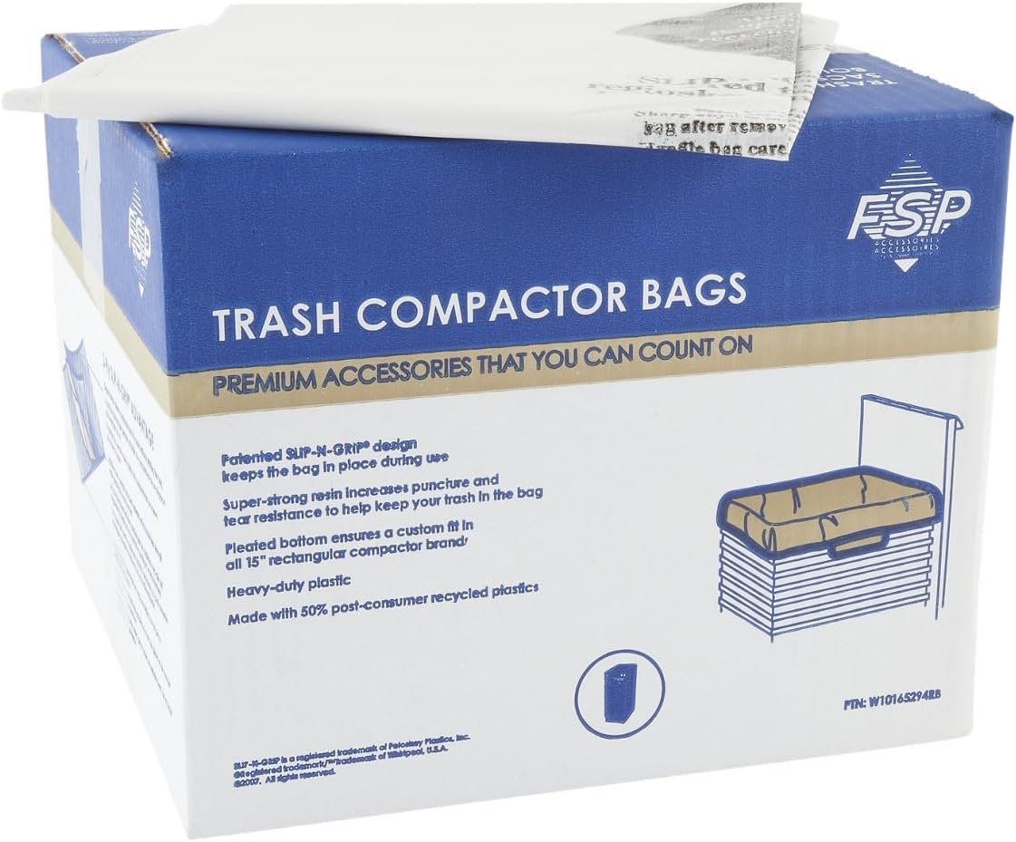 Slip-Proof Trash Compactor Bags - 60 Pack