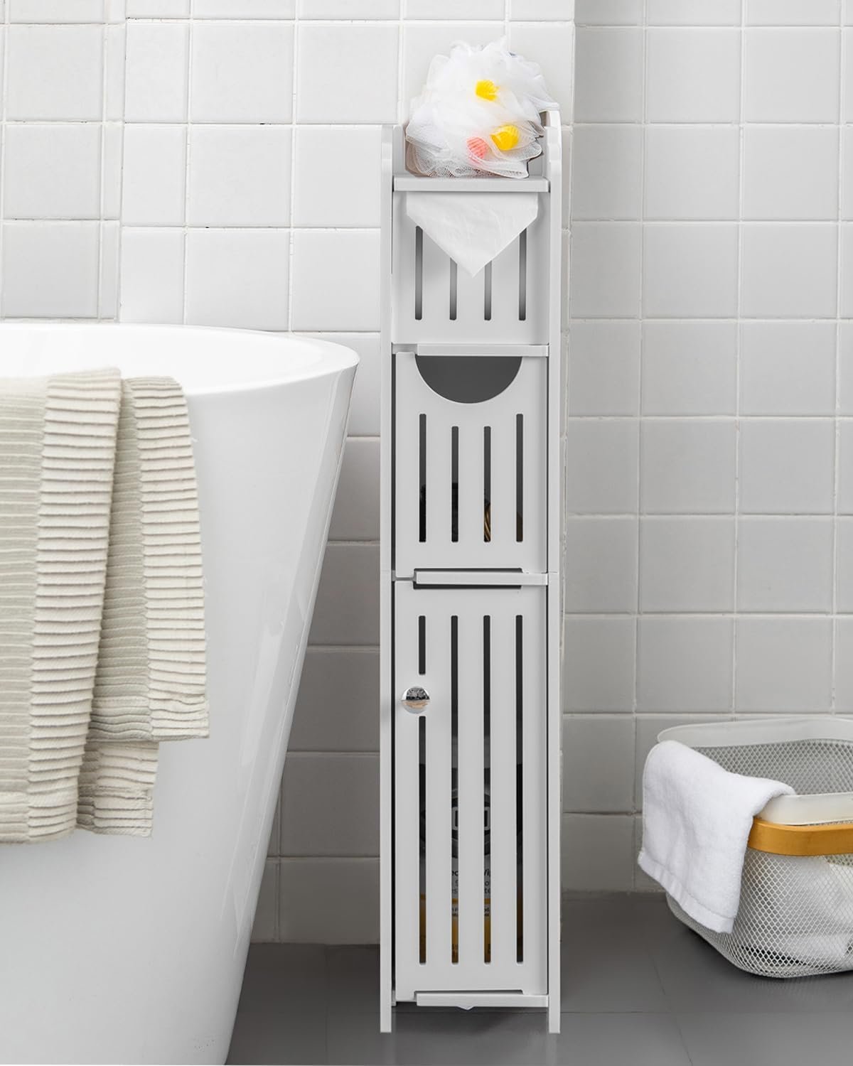 Smart Bathroom Storage Cabinet - Slim Space Saver