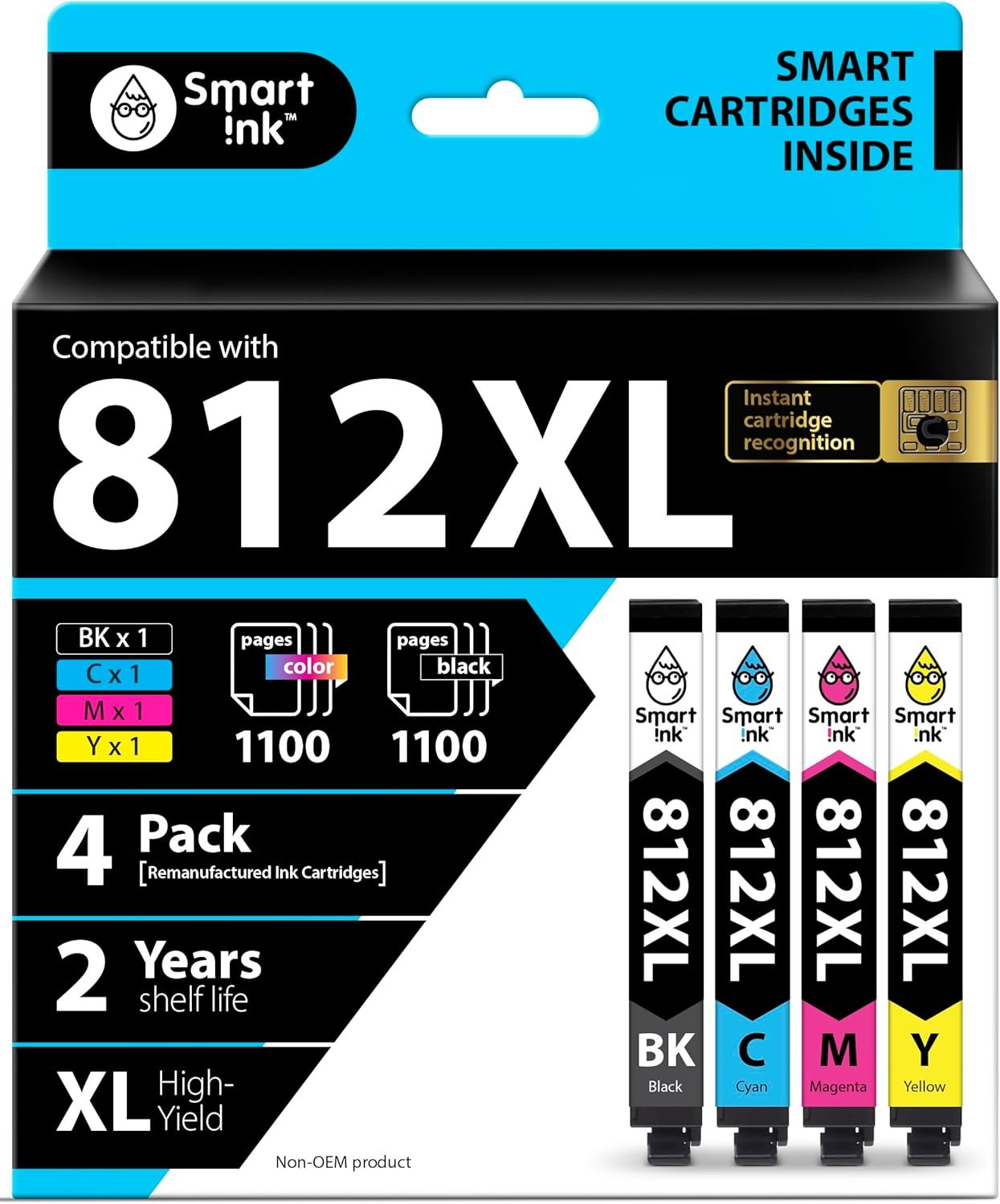 Smart Ink 4-Pack: High-Quality Prints, Big Savings