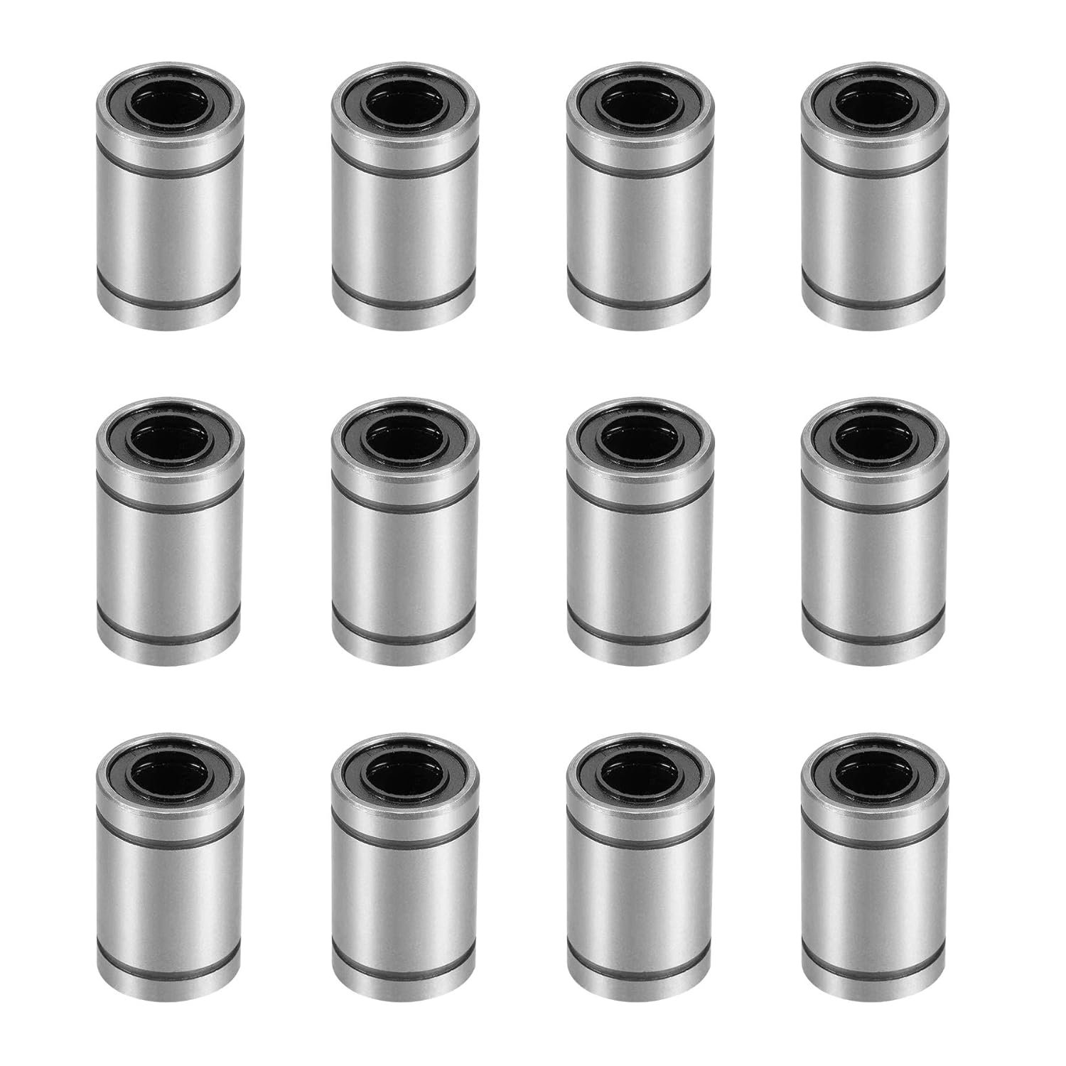 Smooth-Operating 12 Pcs LM8UU Linear Ball Bearings
