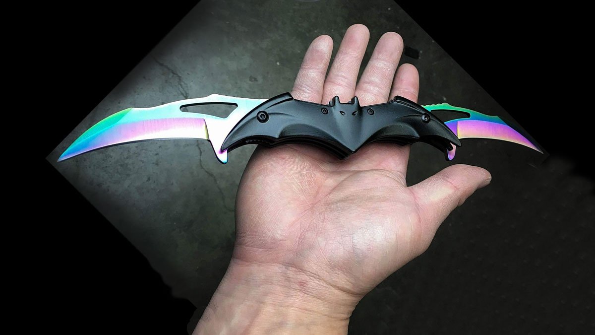 Snake Eye Tactical Dual Blade Folding Bat Knife