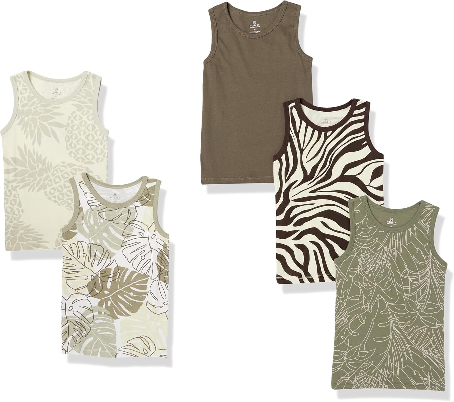 Soft Organic Cotton Muscle Tees - 5 Pack for Babies