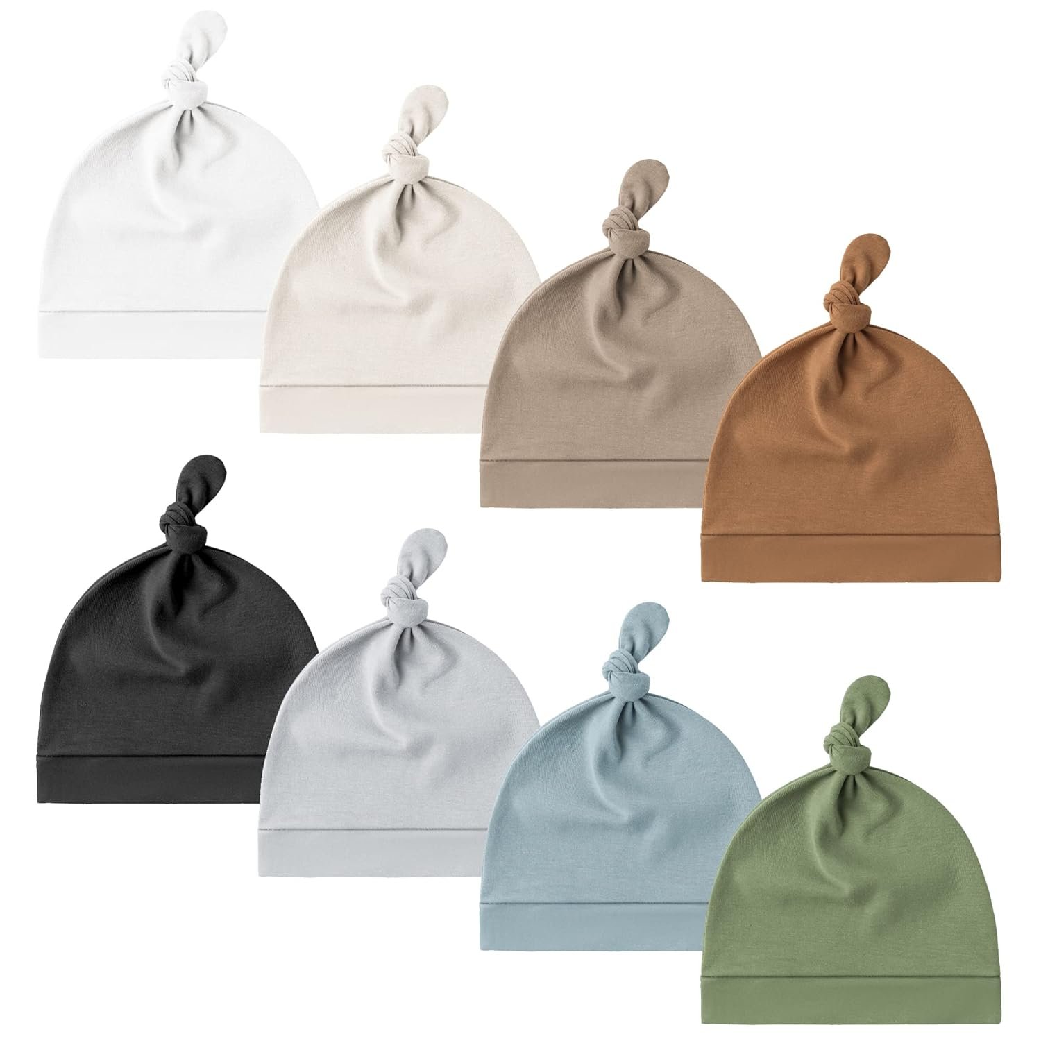Soft and Stylish Baby Beanie Hats - 8 Pack