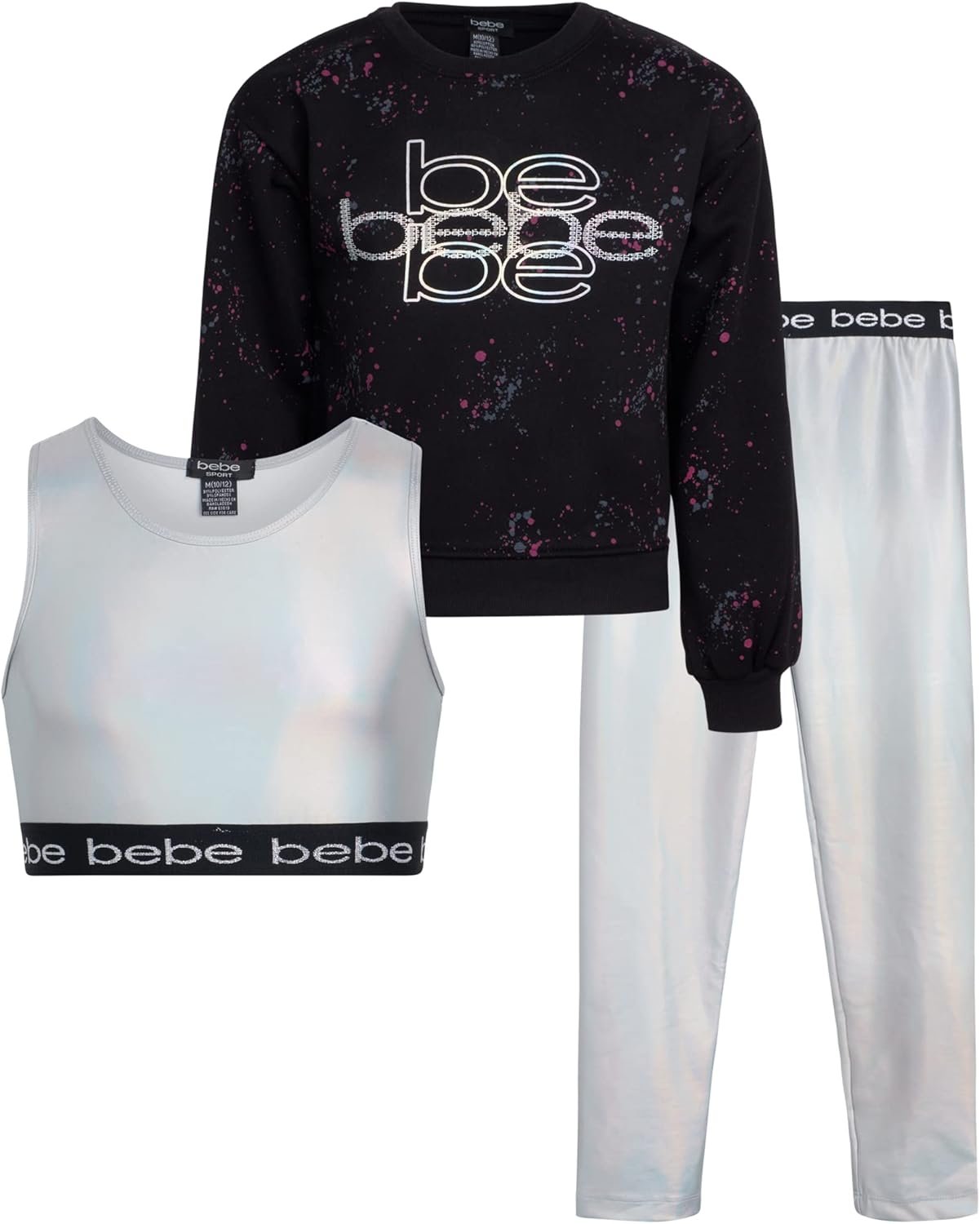 Soft & Stylish Girls' 3-Piece Workout Set - Perfect for School & Sports