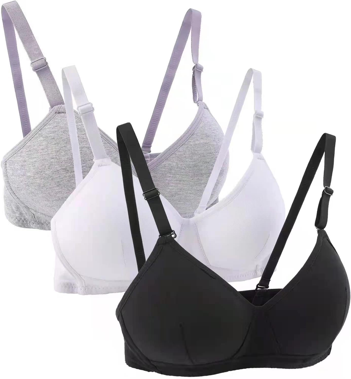 Soft & Supportive Teen Bras - 3 Pack Wire Free Comfort