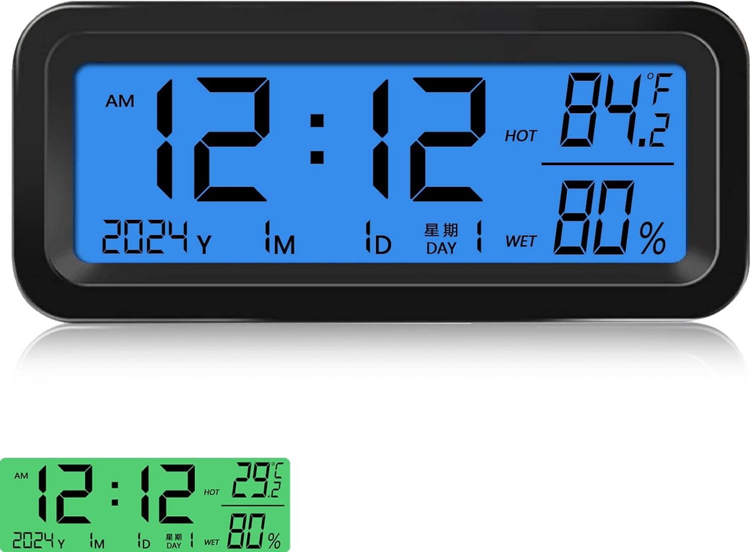 Solar Dashboard Clock: Auto-Backlight, Temp & Humidity Tracker