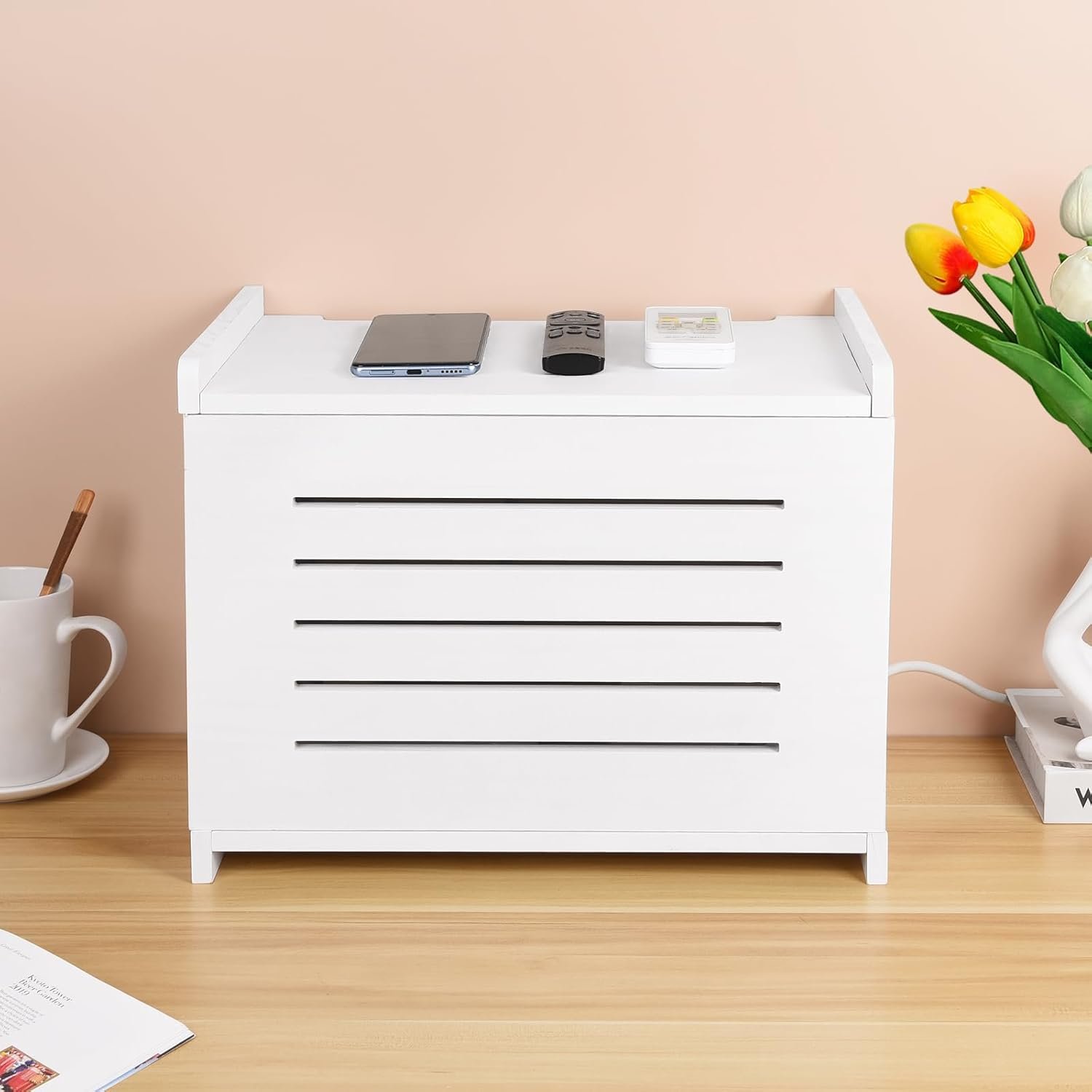 Solid Wood Router & Projector Organizer Shelf