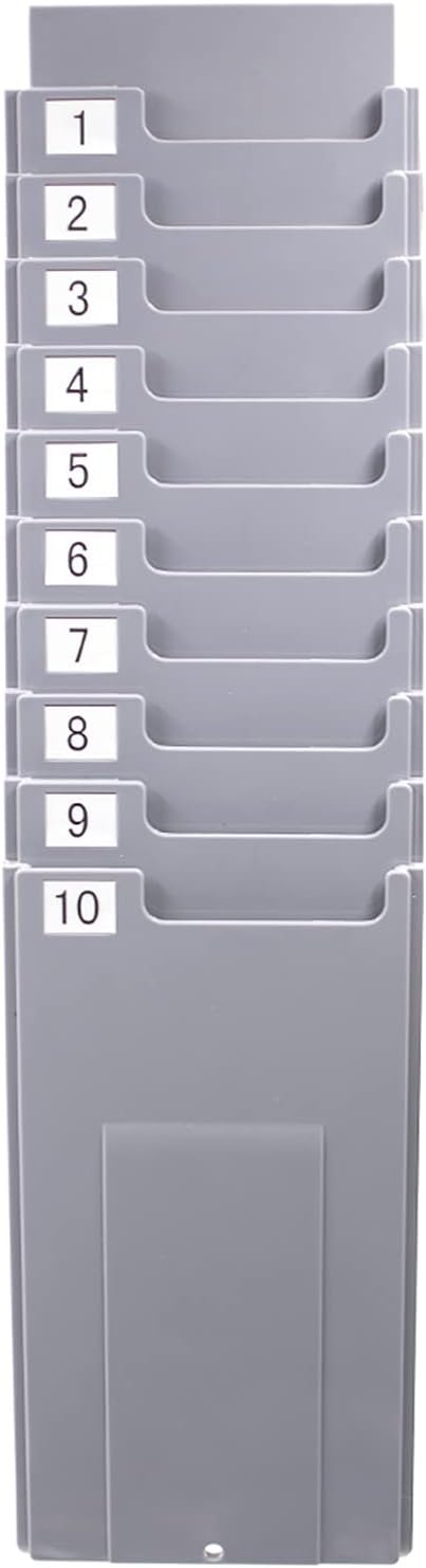Space-Saving 10-Pocket Time Card Organizer for Offices