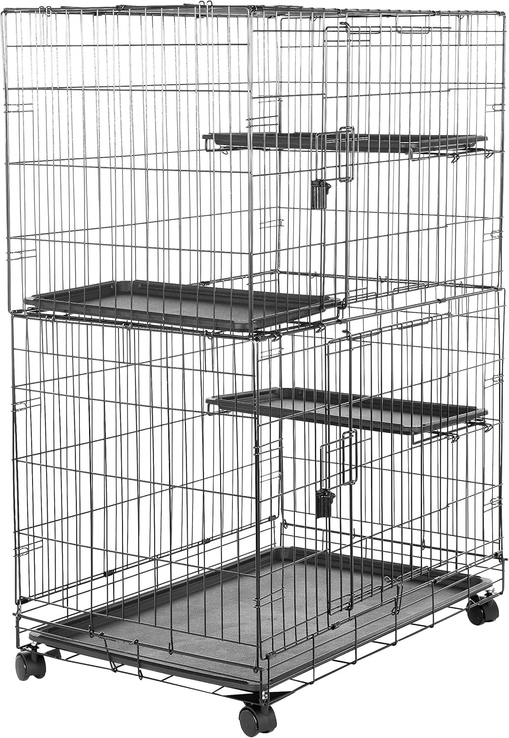 Spacious 3-Tier Cat Playpen - Durable Indoor Home