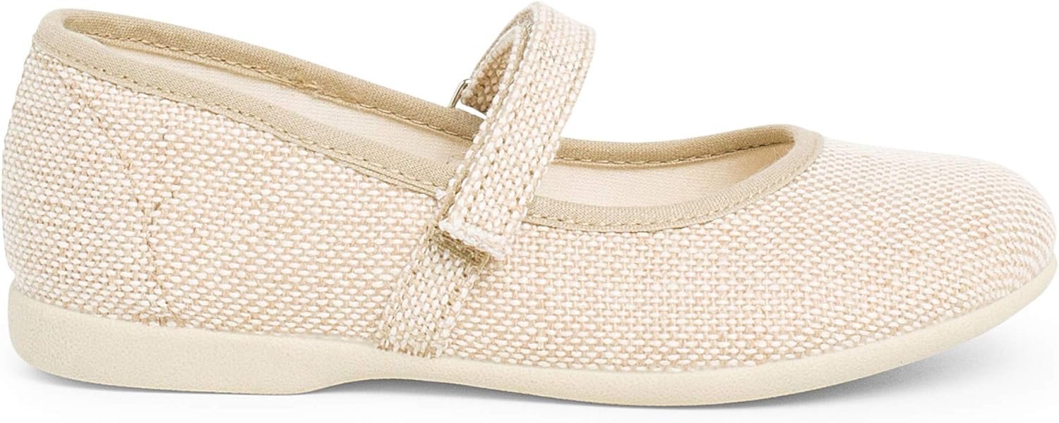 Spanish Quality Linen Mary Janes with Easy Fasteners