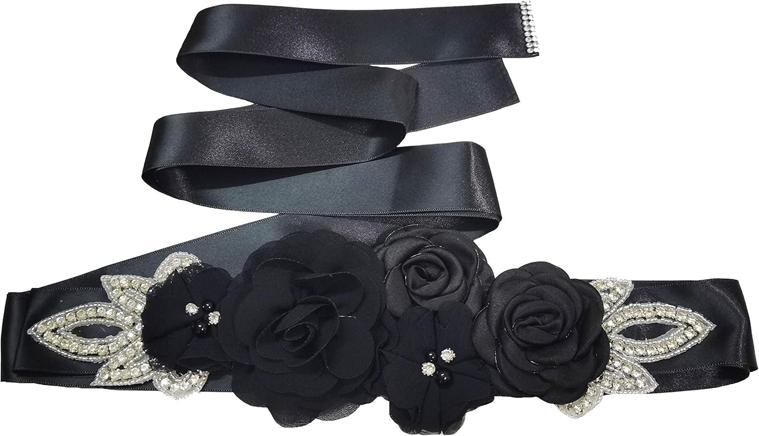 Sparkling Pearl Flower Sash for Brides & Showers