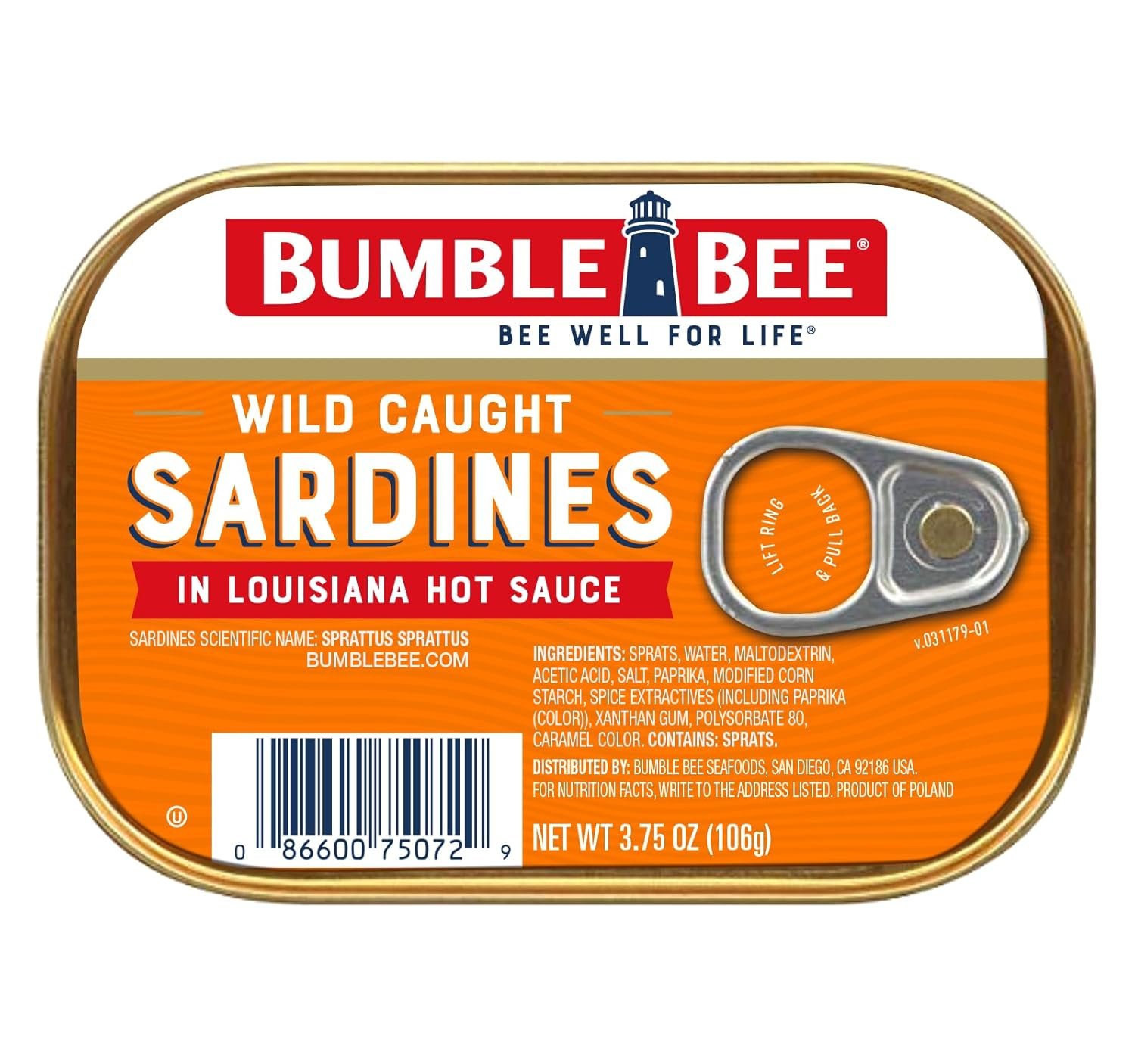 Spicy Bumble Bee Sardines in Hot Sauce